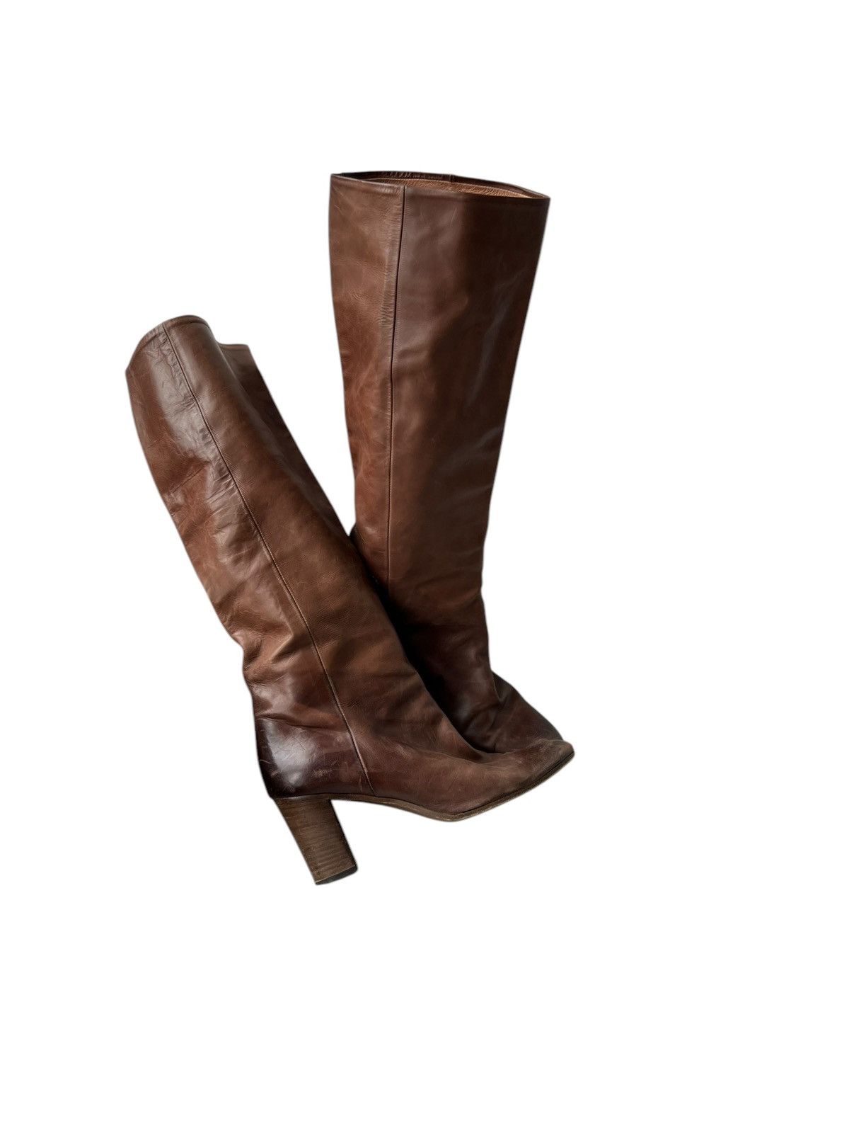 Maison Margiela × Vintage Vintage Maison Margiela Line 22 Leather Boots Size US 8 / IT 38 - 12 Thumbnail