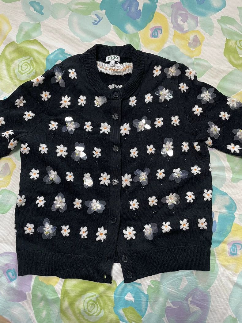 Kenzo KENZO Daisy Knit Cardigan Size L / US 10 / IT 46 - 2 Thumbnail