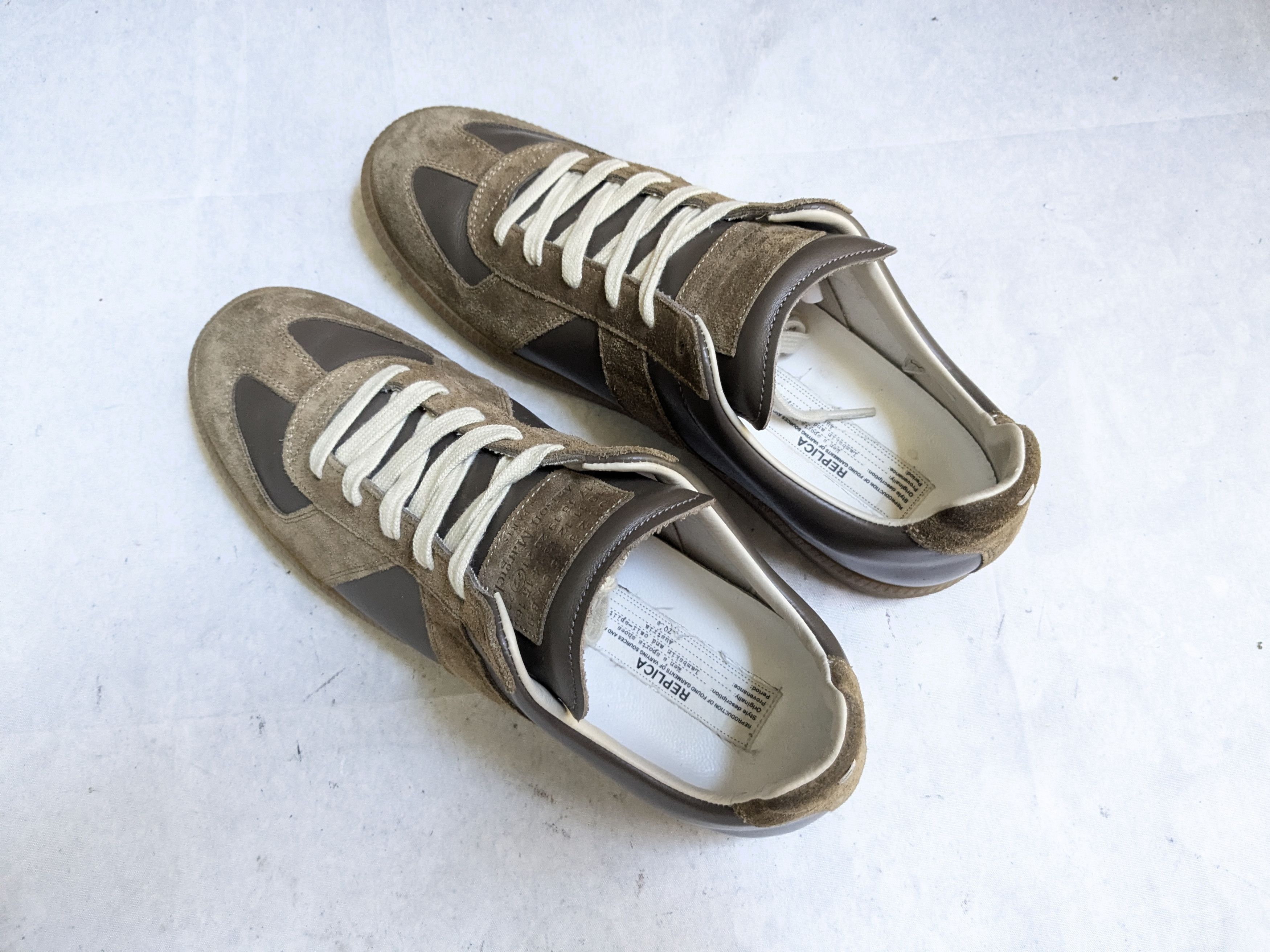 Maison Margiela Maison Margiela GAT Replica Olive Green 10 43 Suede Leather Size US 10 / EU 43 - 17 Thumbnail