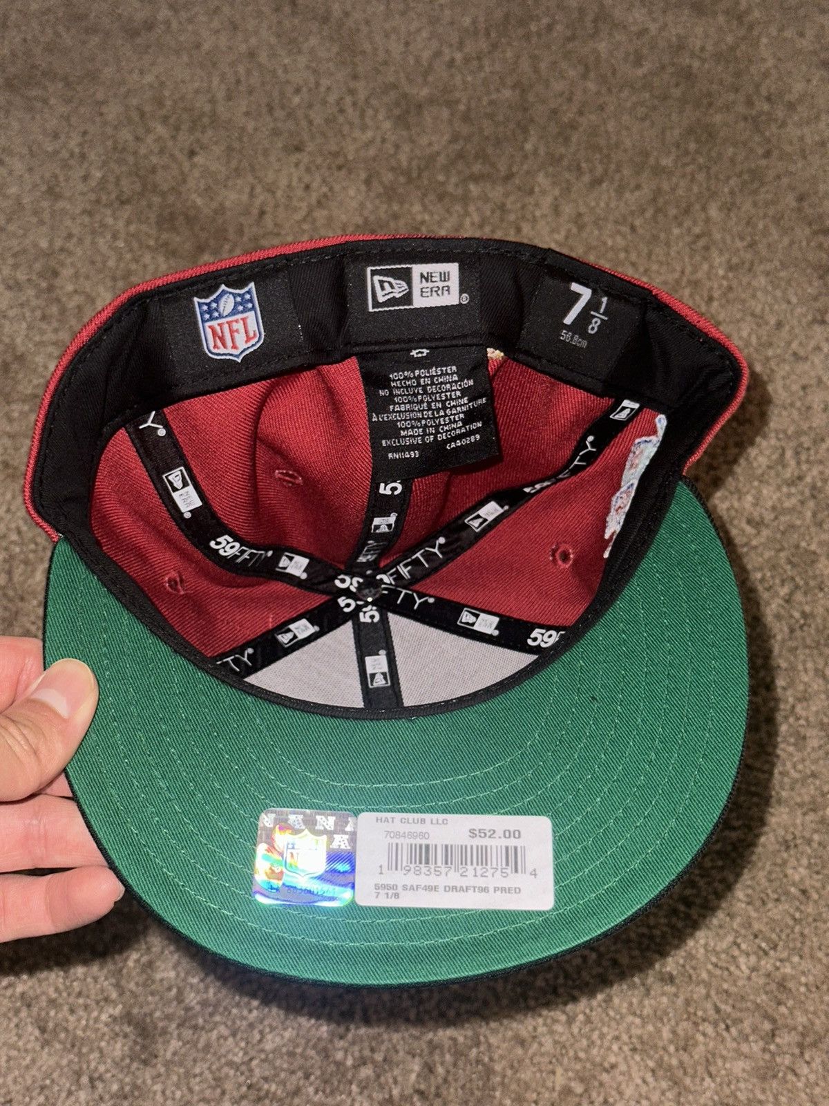 New Era HAT CLUB San Fransisco 49ers Draft Pack Patch Size 7 1/8 Size ONE SIZE - 5 Thumbnail