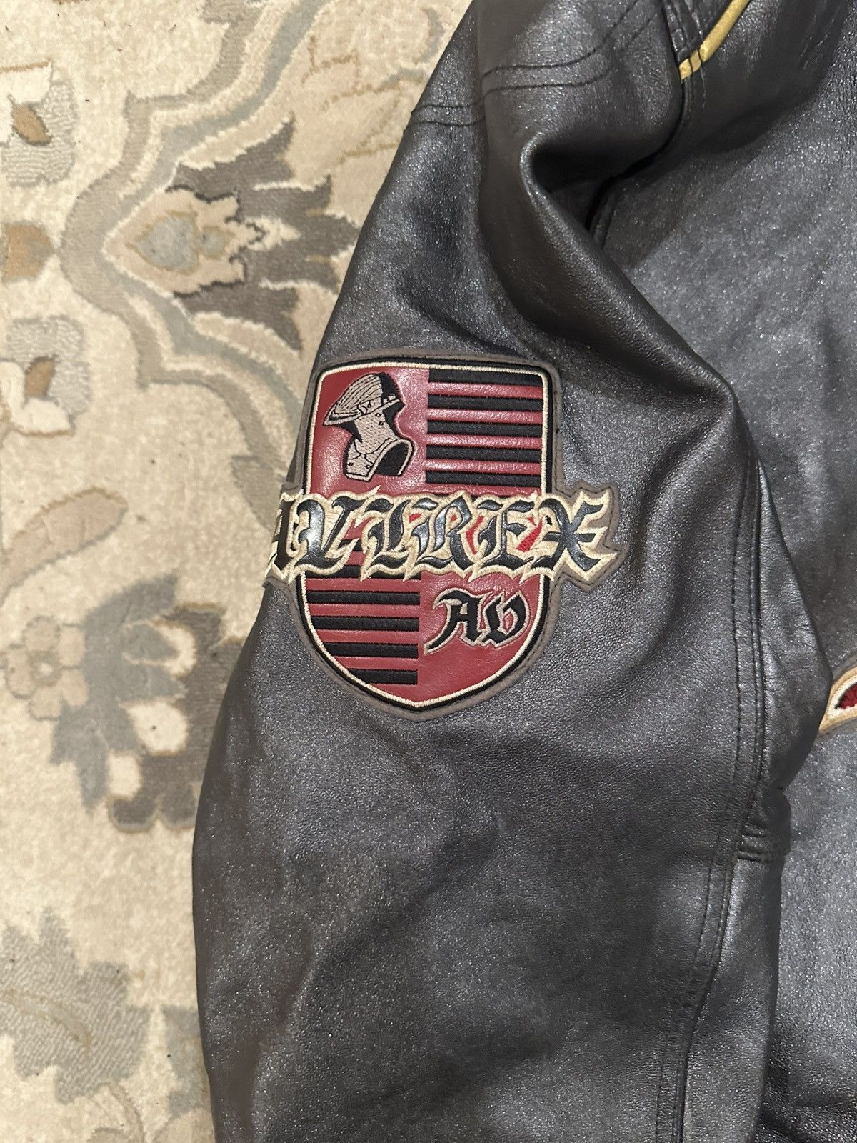 Avirex Vintage Avirex Vanguard Black Leather Bomber Jacket 5XL Size US XXL / EU 58 / 5 - 3 Thumbnail
