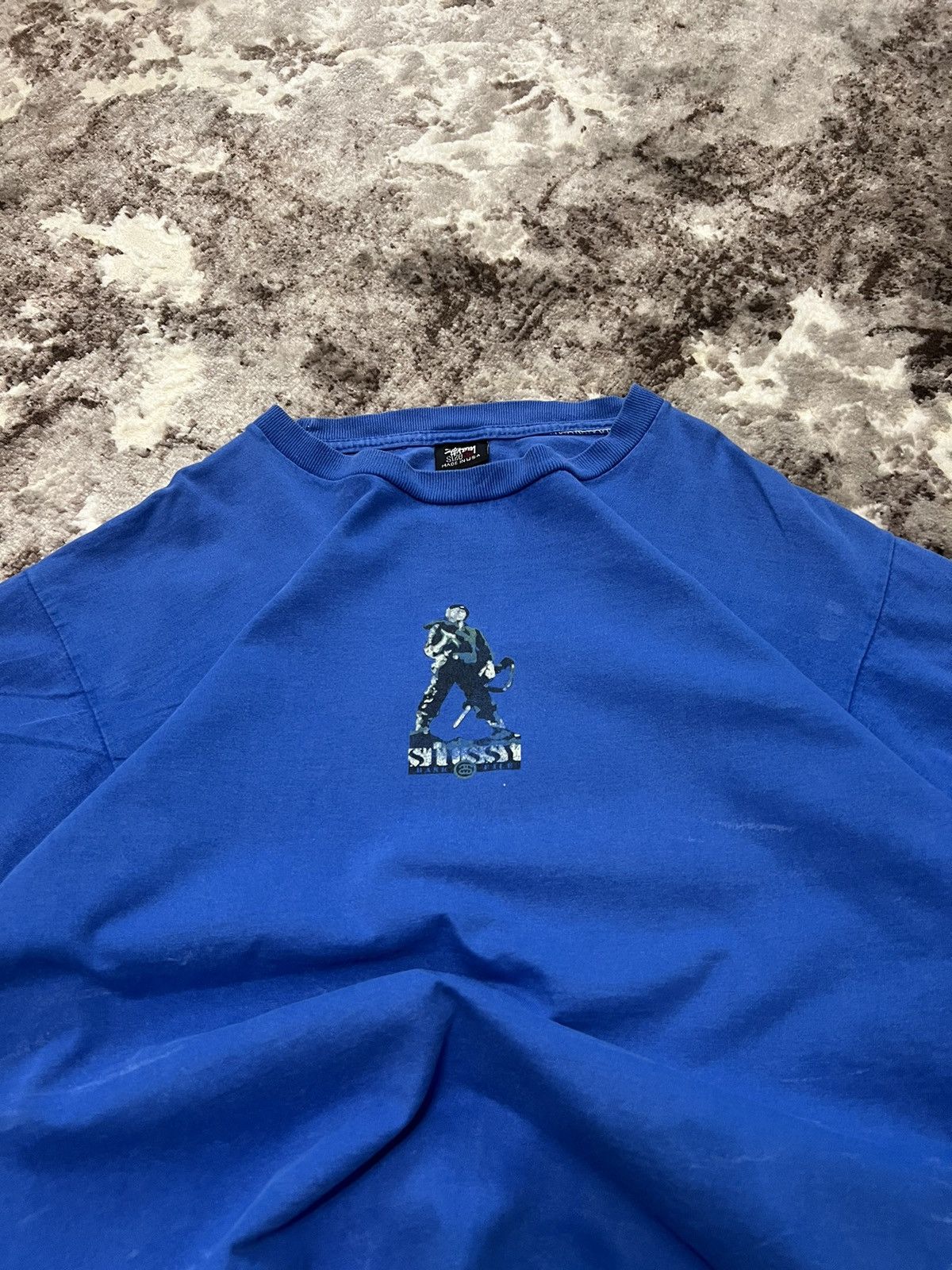 Stussy × Vintage Vintage 90s Stussy Bank File Rare T-shirt Size US L / EU 52-54 / 3 - 3 Thumbnail