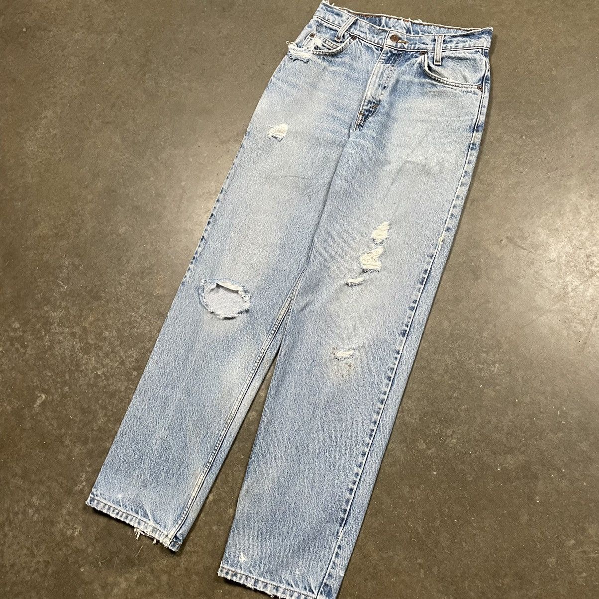 Levi's × Vintage Vintage Faded Distressed Levi’s Jeans Light Wash Grunge 90s Size US 28 / EU 44 - 4 Thumbnail