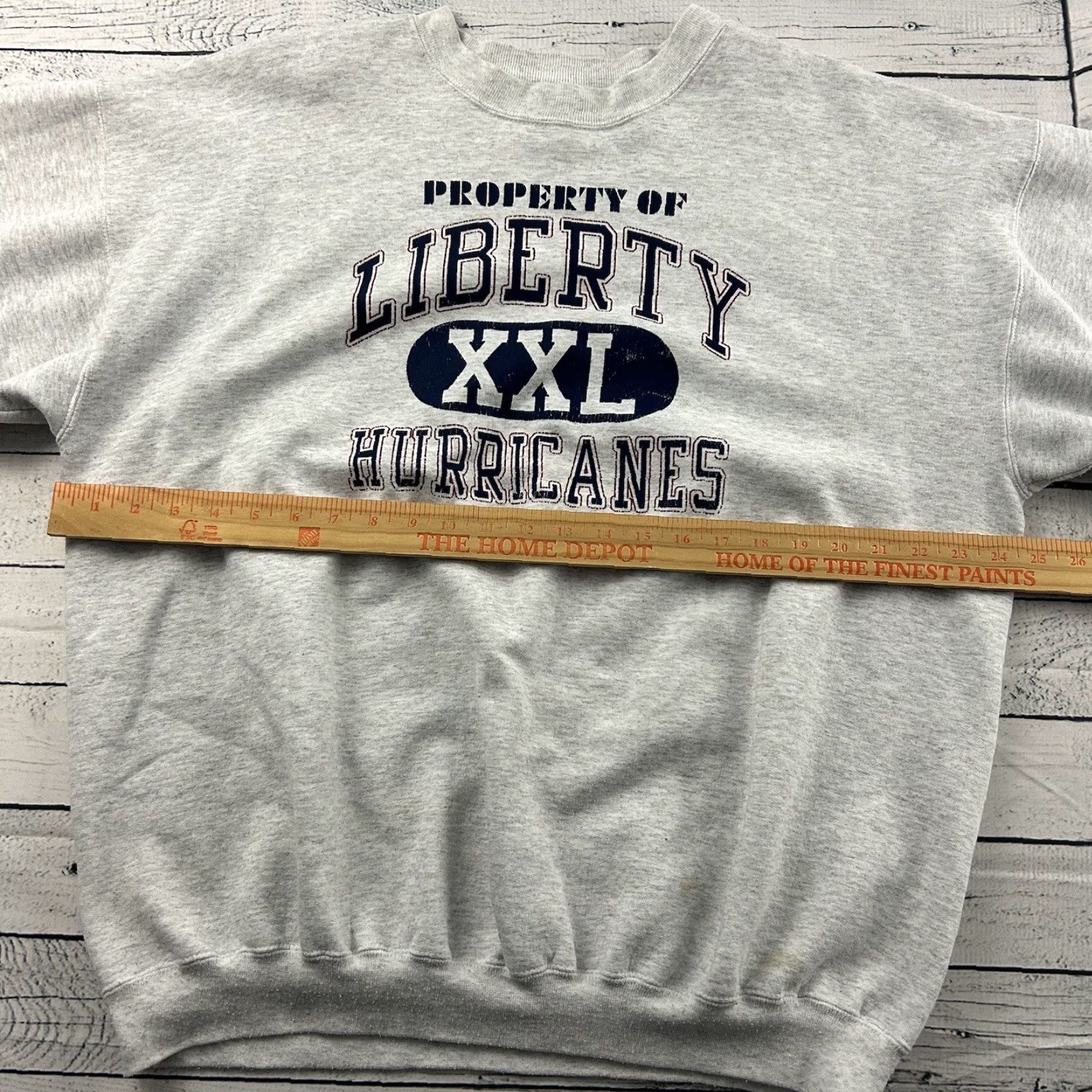 Hanes VINTAGE Hanes Liberty Hurricanes Pullover Crewneck Sweatshirt Men XL Gray Size US XXL / EU 58 / 5 - 7 Thumbnail