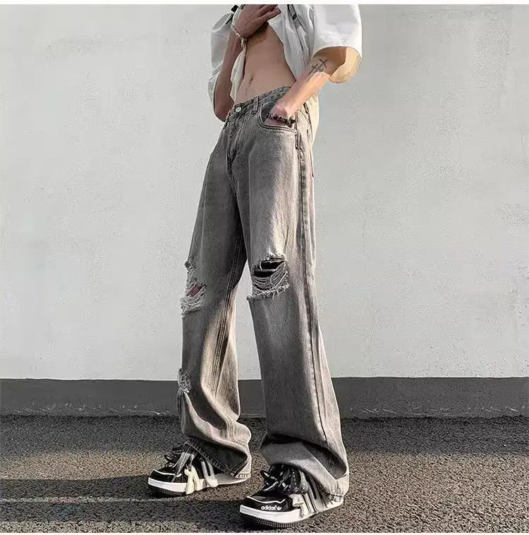 Japanese Brand Leisure washed distressed jeans Size US 32 / EU 48 - 2 Thumbnail
