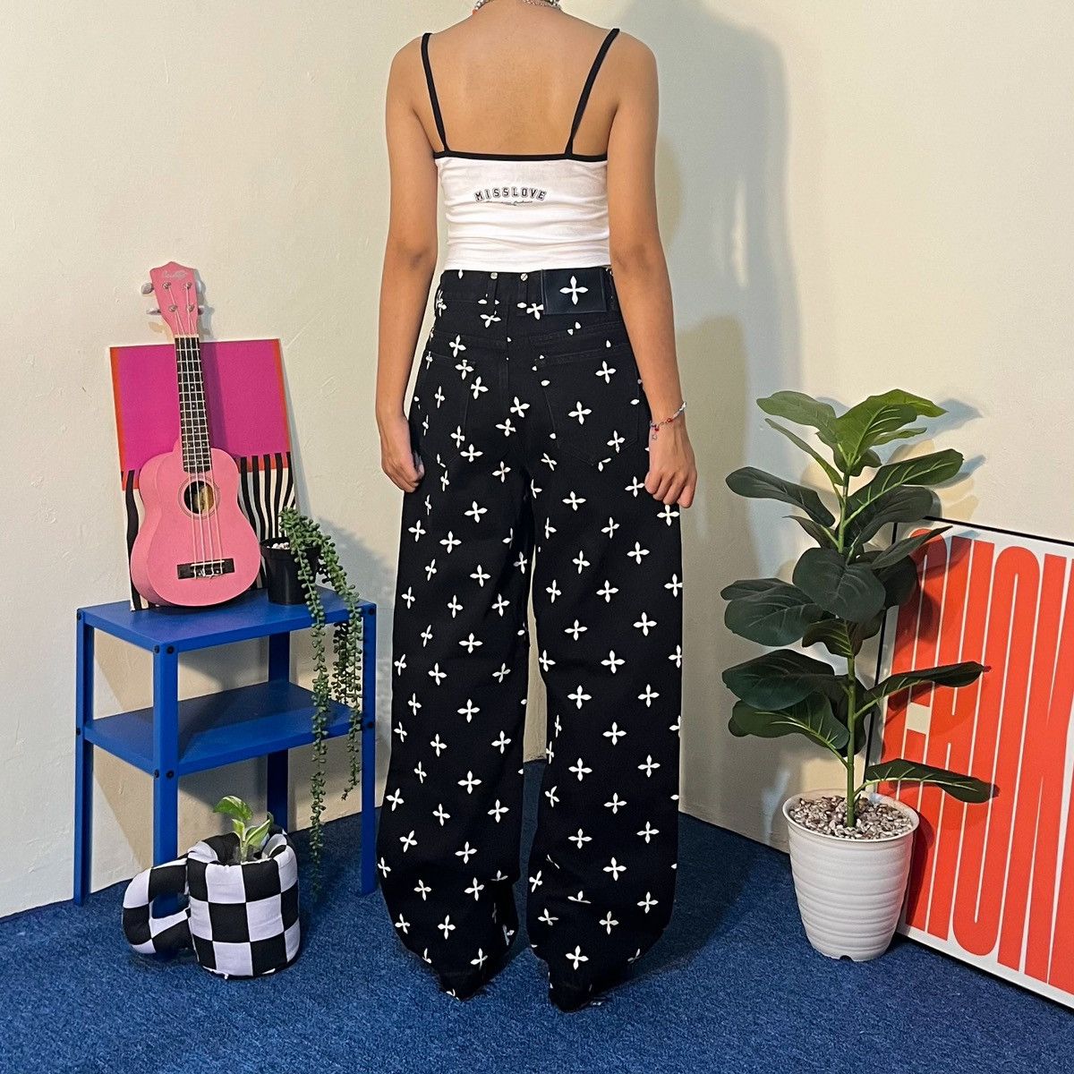 Japanese Brand SMFK FULL PATTERN PANTS Size US 27 - 2 Thumbnail
