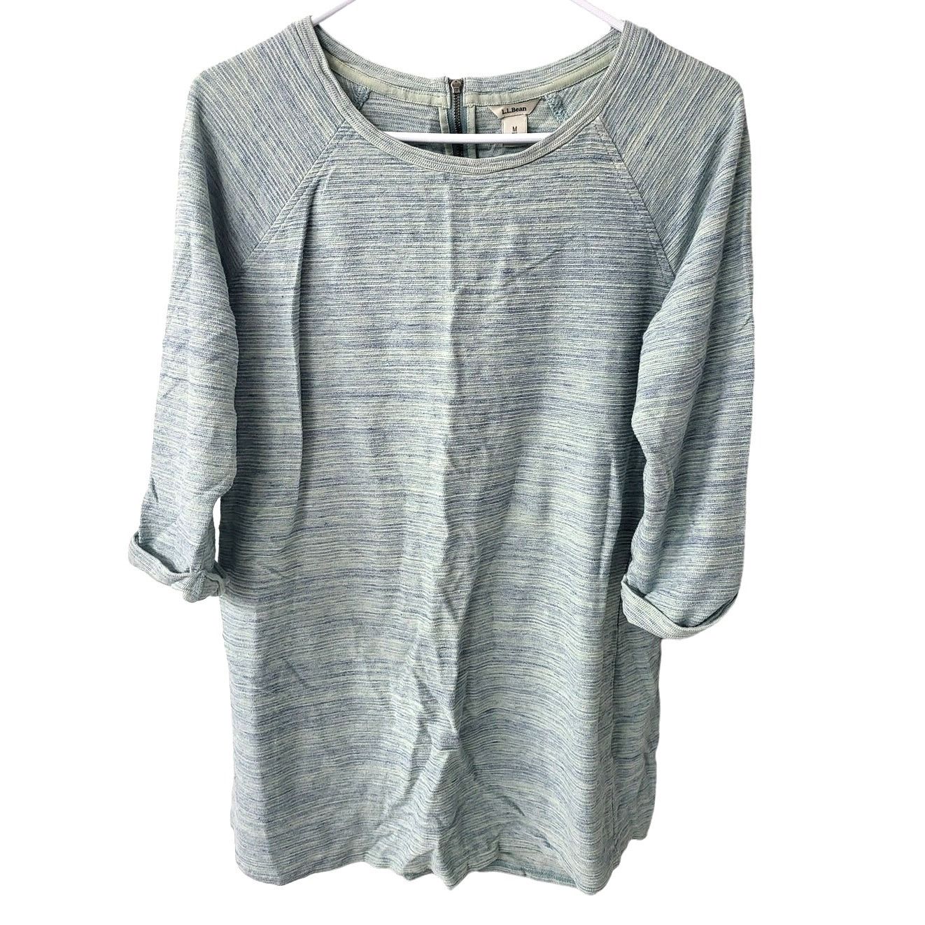 L.L. Bean L.L. Bean Textured Blue Heathered Tunic/Dress - Medium Size M / US 6-8 / IT 42-44 - 1 Thumbnail