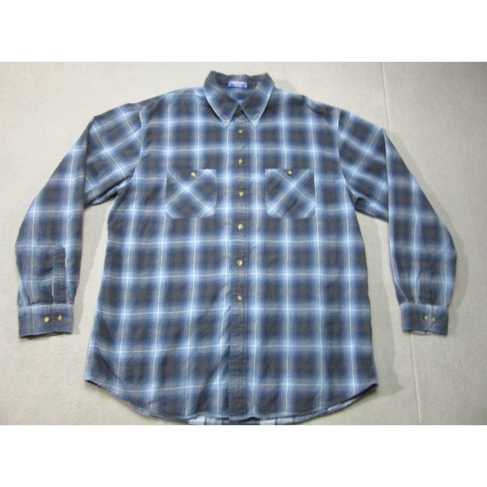 Pendleton Pendleton Shirt Mens XL Blue Plaid Expedition Long Sleeve Button-Up Pockets Size US XL / EU 56 / 4 - 2 Thumbnail