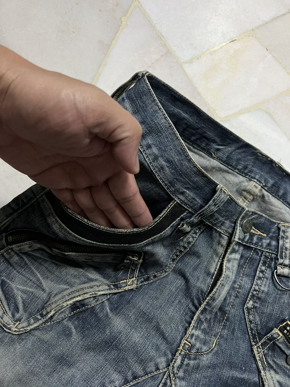 PPFM 💥RARE PPFM CURVED DISTRESSED JEAN Size US 32 / EU 48 - 14 Thumbnail