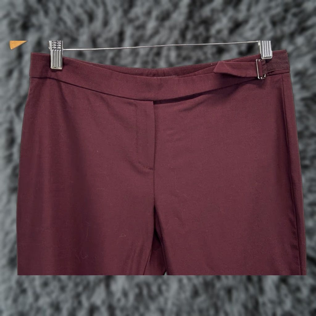 Theory Theory Wool Pants Trousers Women’s 8 Burgundy Straight Leg Career 31x31 Tailored Size 30" / US 8 / IT 44 - 1 Thumbnail