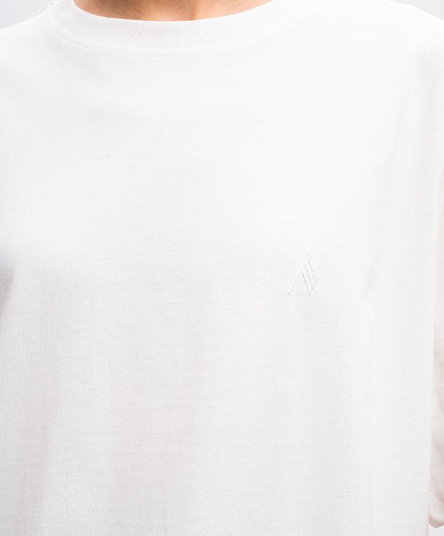 The Attico o1s22i1n0325 Oversized T-Shirt in White Size XS / US 0-2 / IT 36-38 - 5 Thumbnail