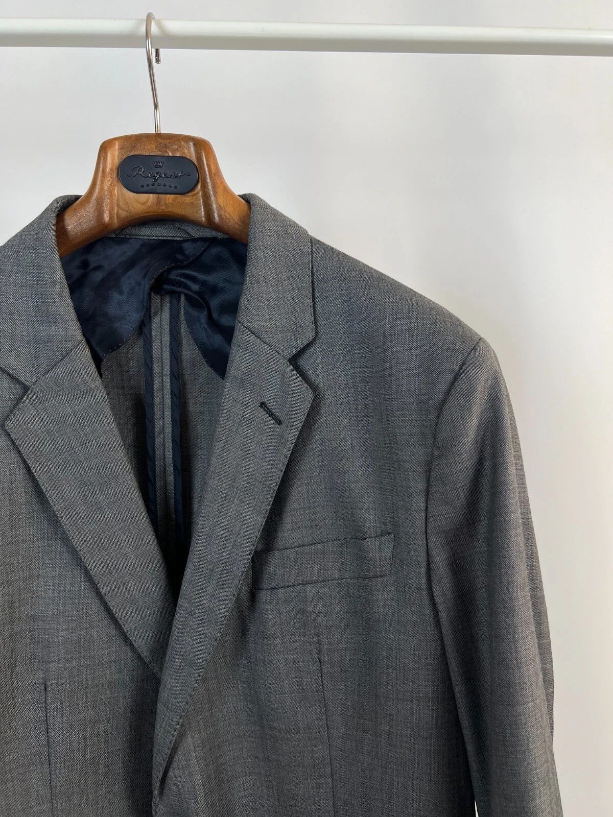 Hackett × Loro Piana Hackett Mayfair ing Loro Piana 120's Wool Grey Blazer Size 48R - 5 Thumbnail