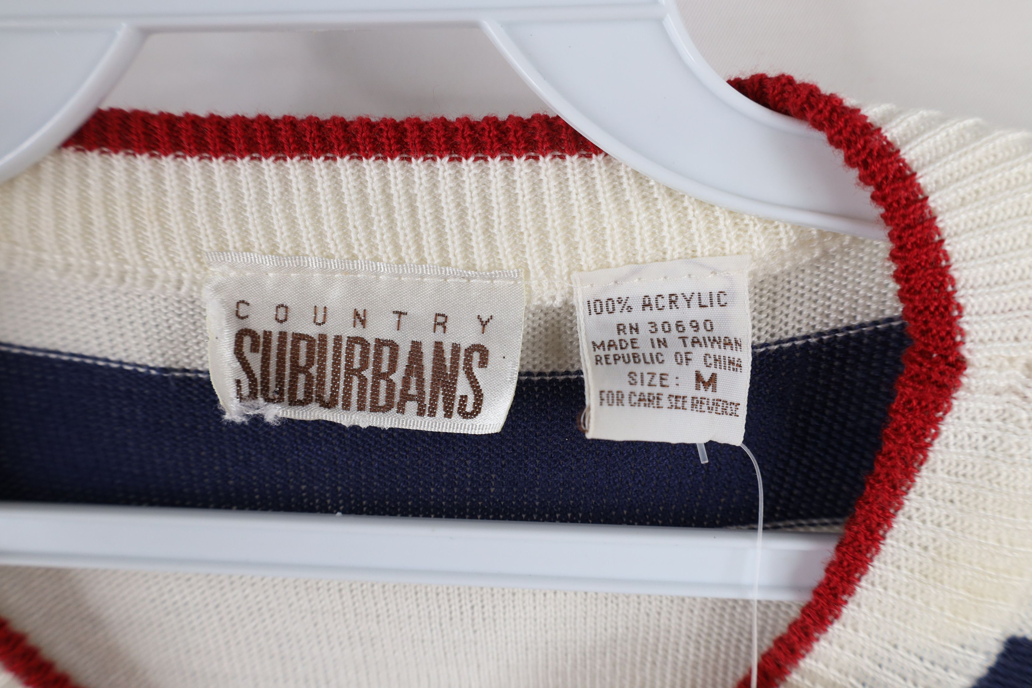 Vintage Deadstock Vintage 70s Streetwear Block Short Sleeve Sweater Size M / US 6-8 / IT 42-44 - 6 Thumbnail