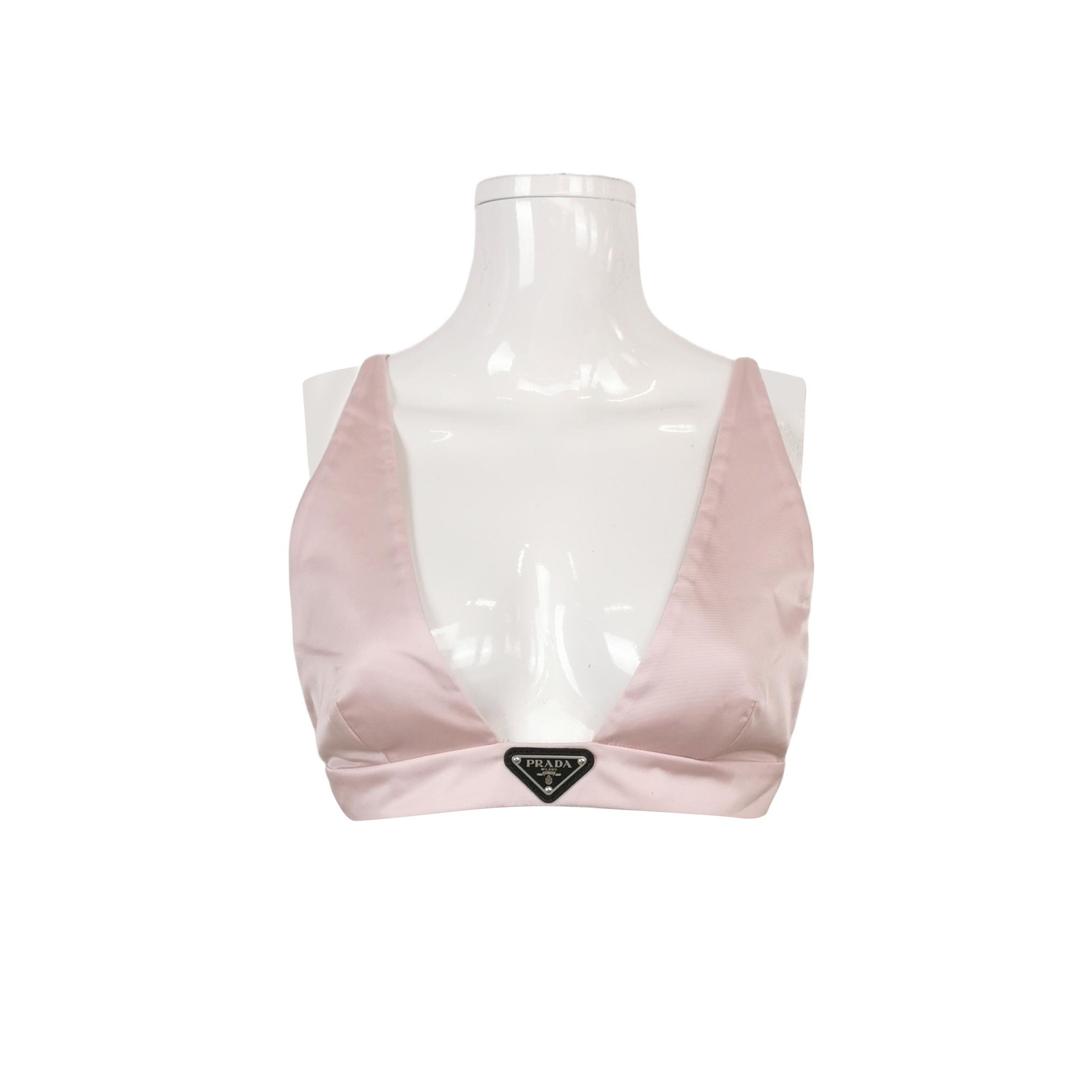 Prada Prada Triangle Logo Bralette Crop Top Size 38 Size XS / US 0-2 / IT 36-38 - 1 Thumbnail