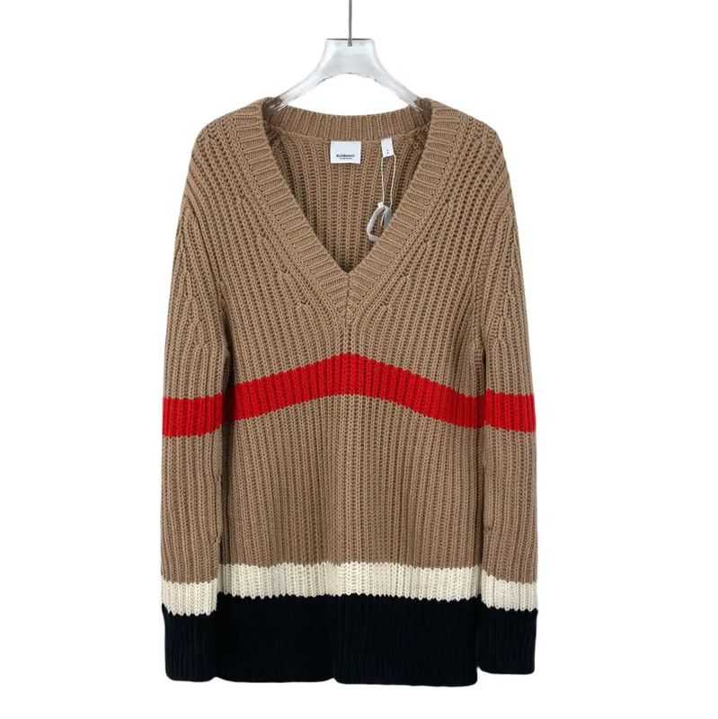 Burberry Burberry Color Block Wool Women's Knit Sweater Size S / US 4 / IT 40 - 1 Thumbnail