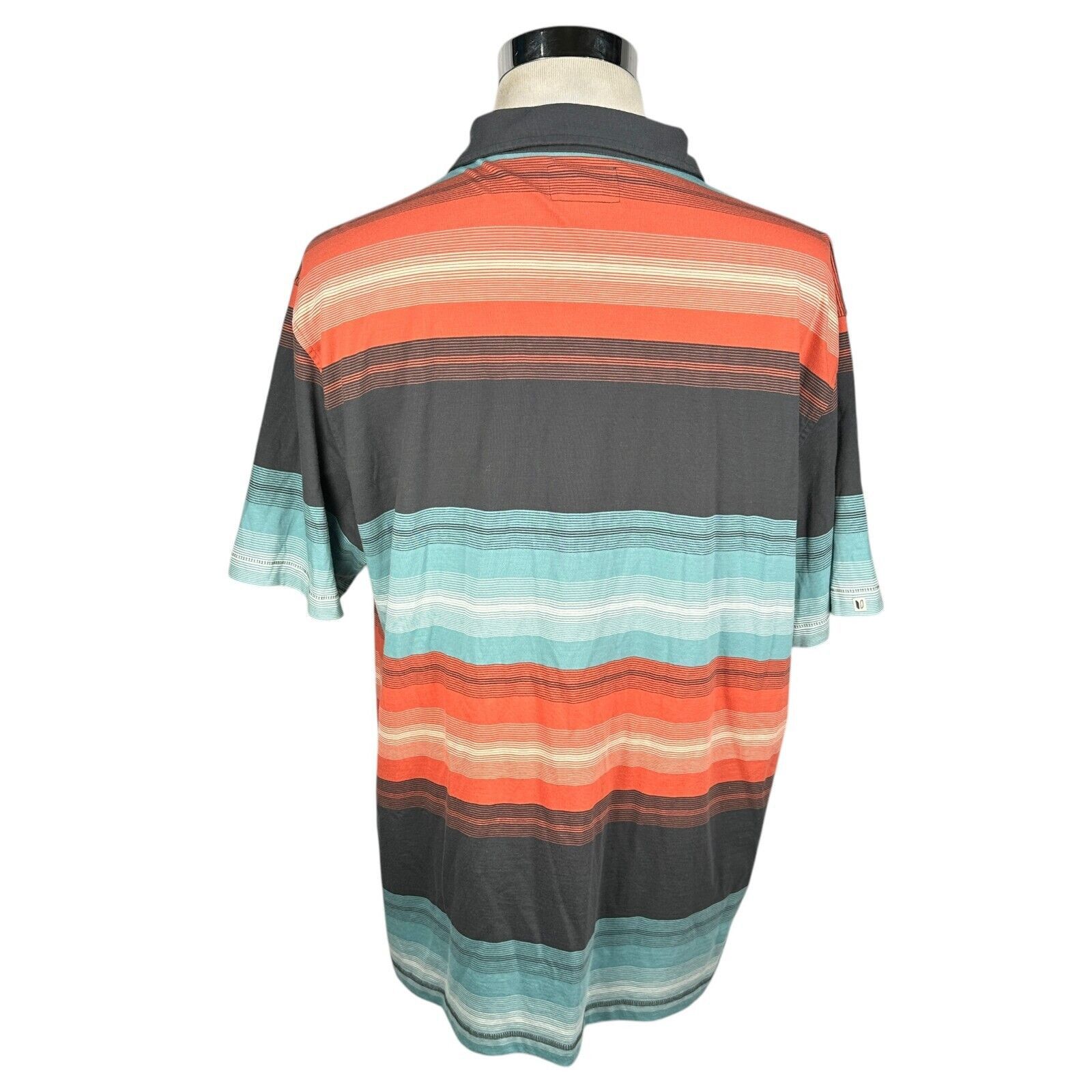 The Unbranded Brand Linksoul Polo Shirt Mens 2XL XXL Blue Striped Golf Cotton Size US XXL / EU 58 / 5 - 4 Thumbnail
