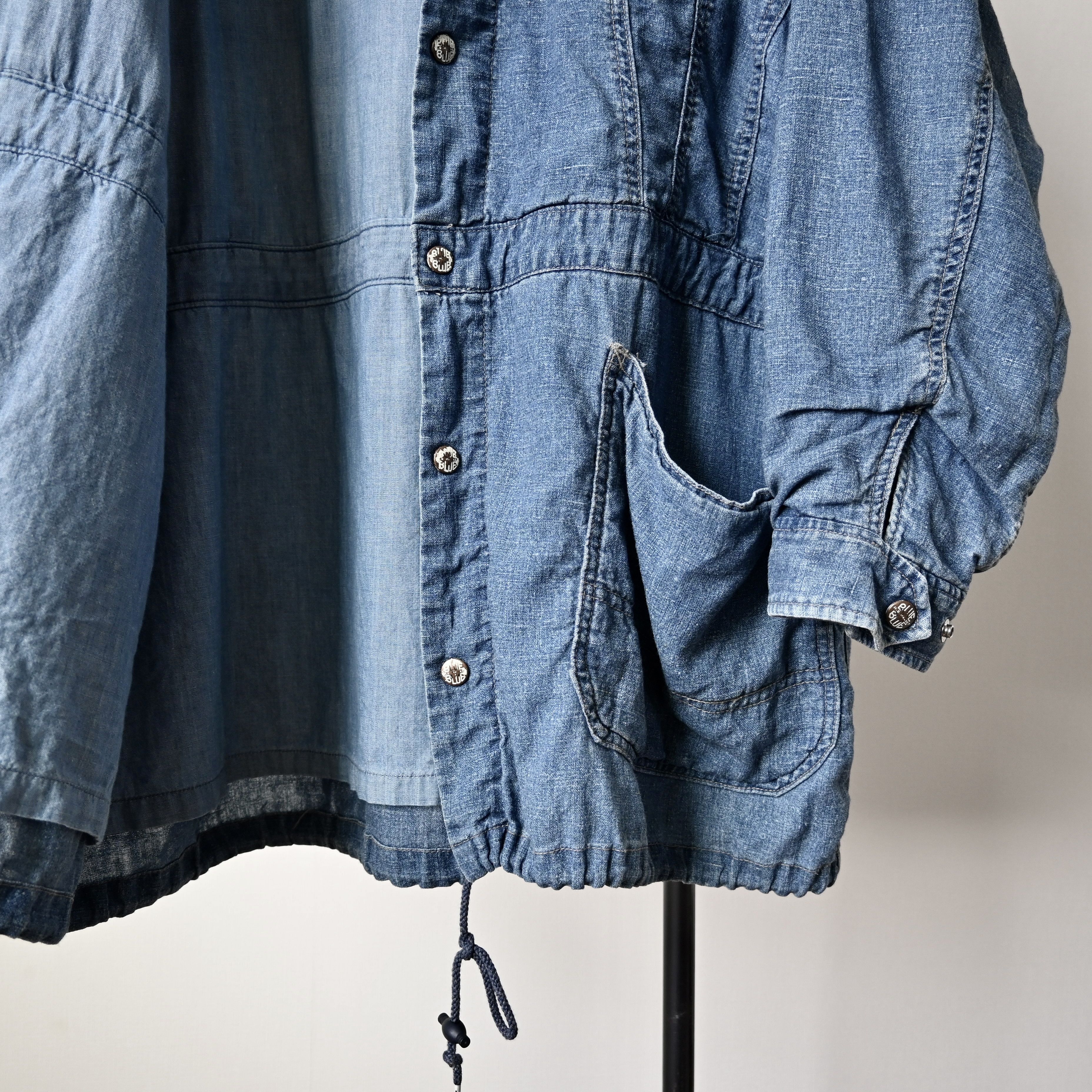 Blue Blue Japan RARE, Vintage 1980s BLUE BLUE indigo slub shell parka Size US L / EU 52-54 / 3 - 11 Thumbnail