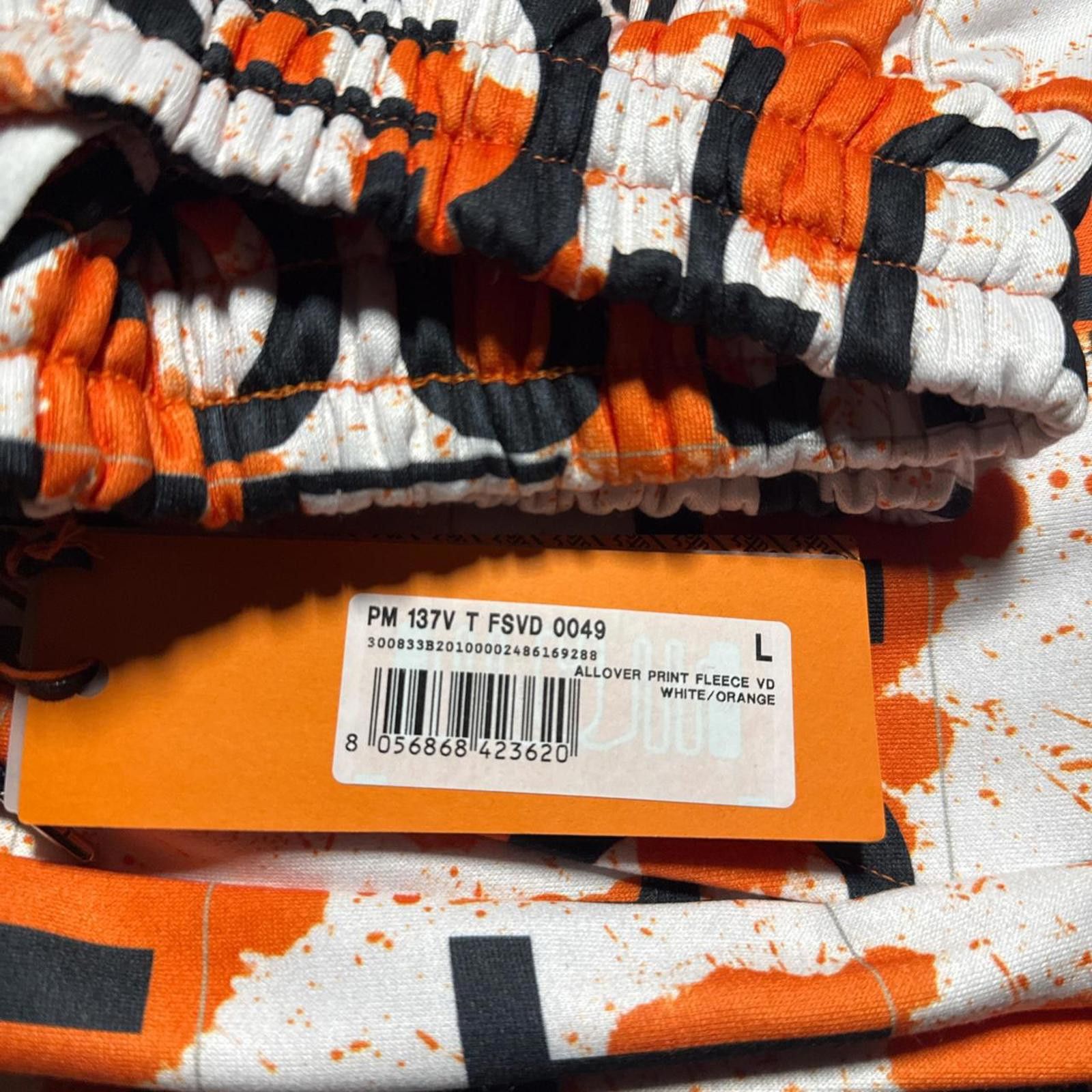 Von Dutch Von Dutch Allover Logo Print Sweatpants White Orange Size L Size US 34 / EU 50 - 3 Thumbnail