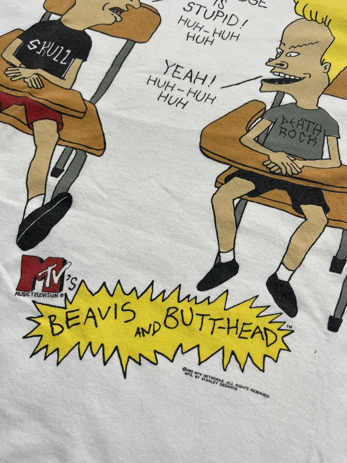 Vintage Vinta Beavis And But-Head Asap Rocky White T-Shirts Size US M / EU 48-50 / 2 - 5 Thumbnail