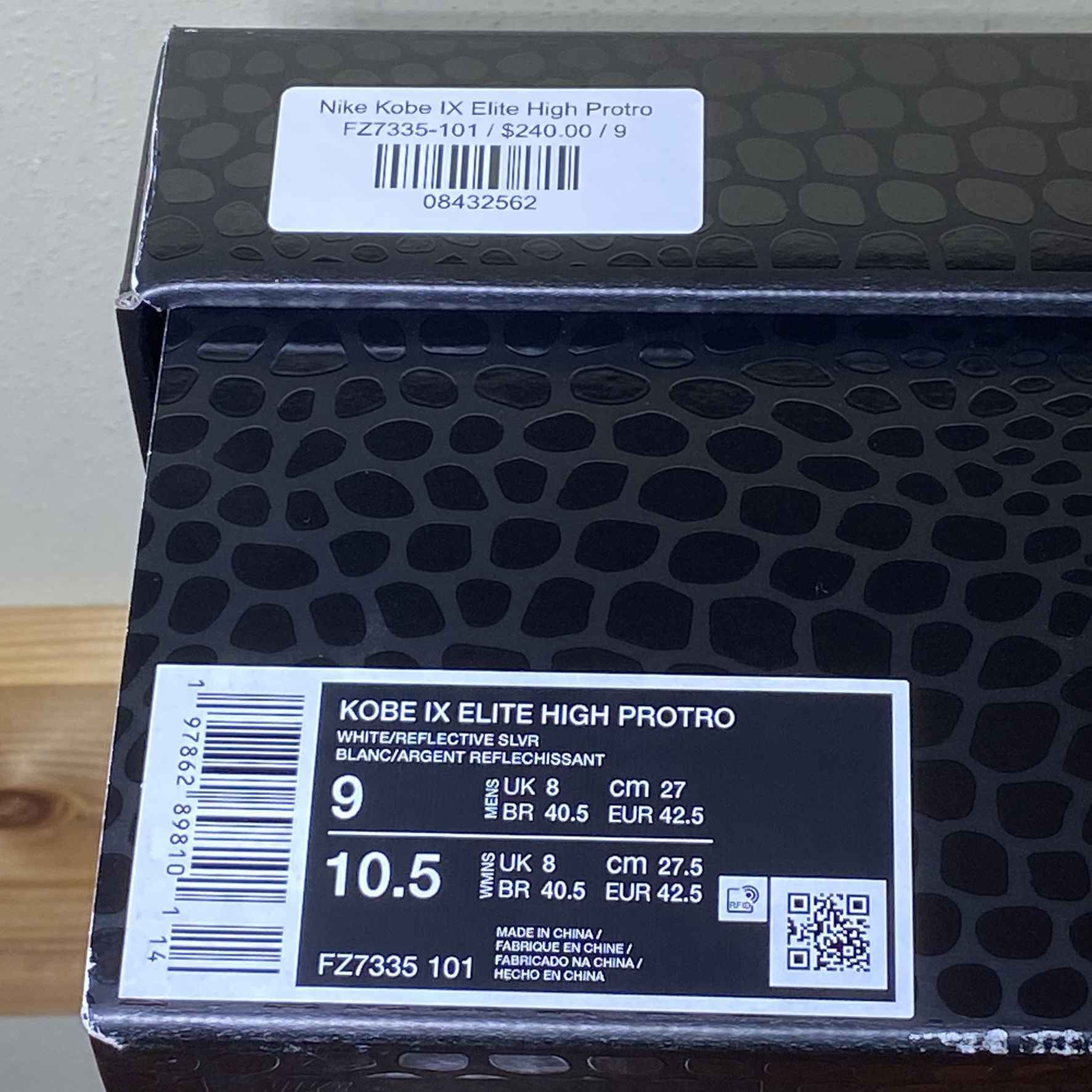 Nike Nike Mens Kobe IX Elite High Protro Size US 9 / EU 42 - 9 Thumbnail