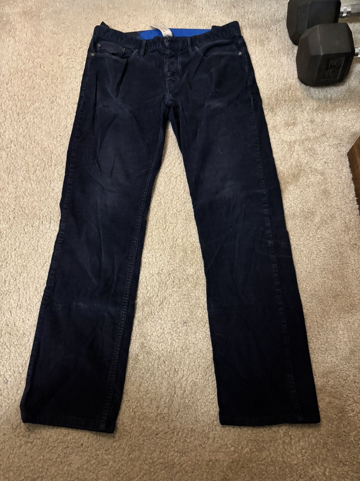 Burberry Burberry Navy Corduroy Pants Size US 31 - 1 Thumbnail