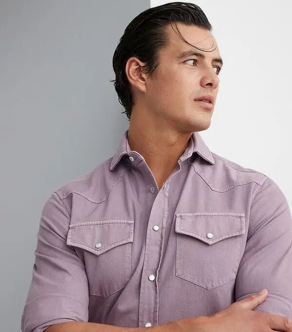 Brunello Cucinelli Shirt in Dark Purple Size US M / EU 48-50 / 2 - 2 Thumbnail