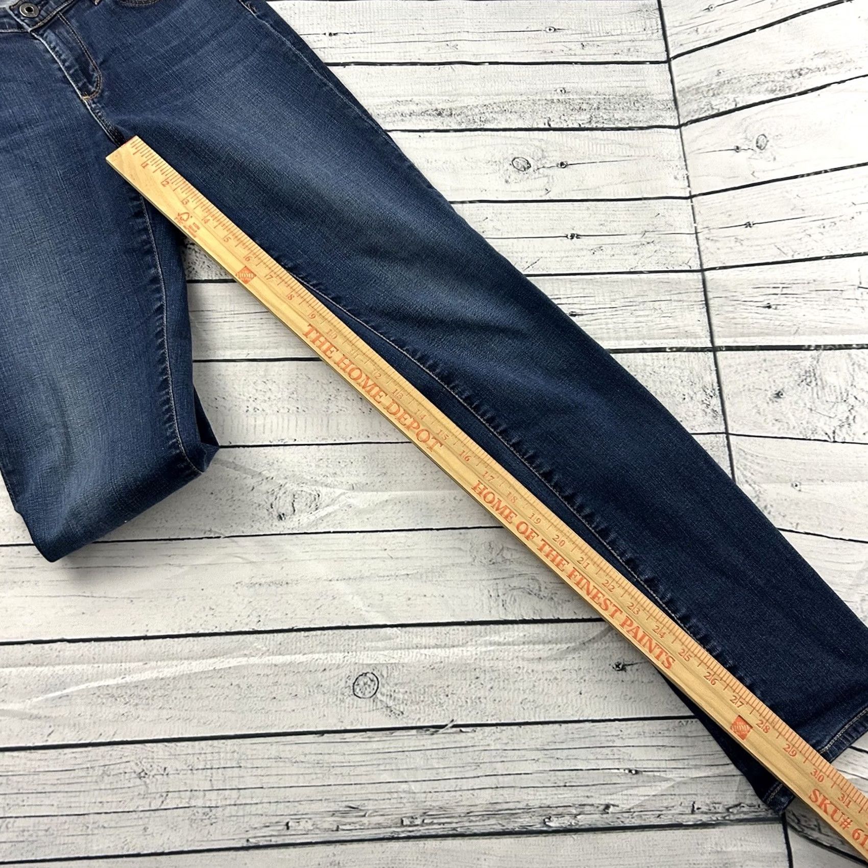 Denime Adriano Goldschmied AD The Harper Skinny Medium Wash Denim Blue Jeans Women's 27 Size 27" / US 4 / IT 40 - 6 Thumbnail