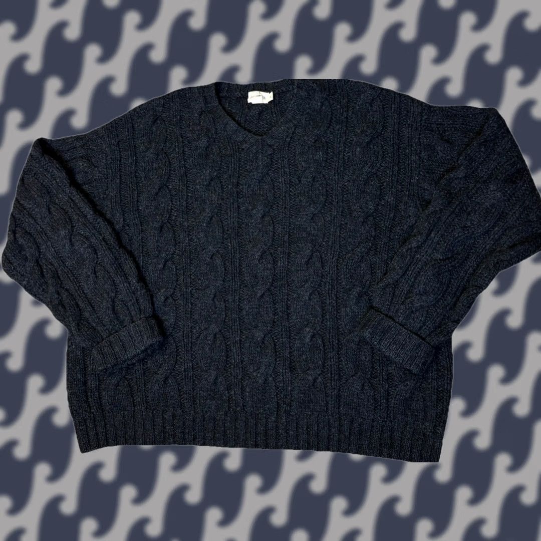 J.Crew VINTAGE J.CREW Sweater Pullover Crew Neck Fisherman Cable Knit 100% Wool Men’s XL Gray Relaxed Classic Knitwear Size US XL / EU 56 / 4 - 1 Thumbnail