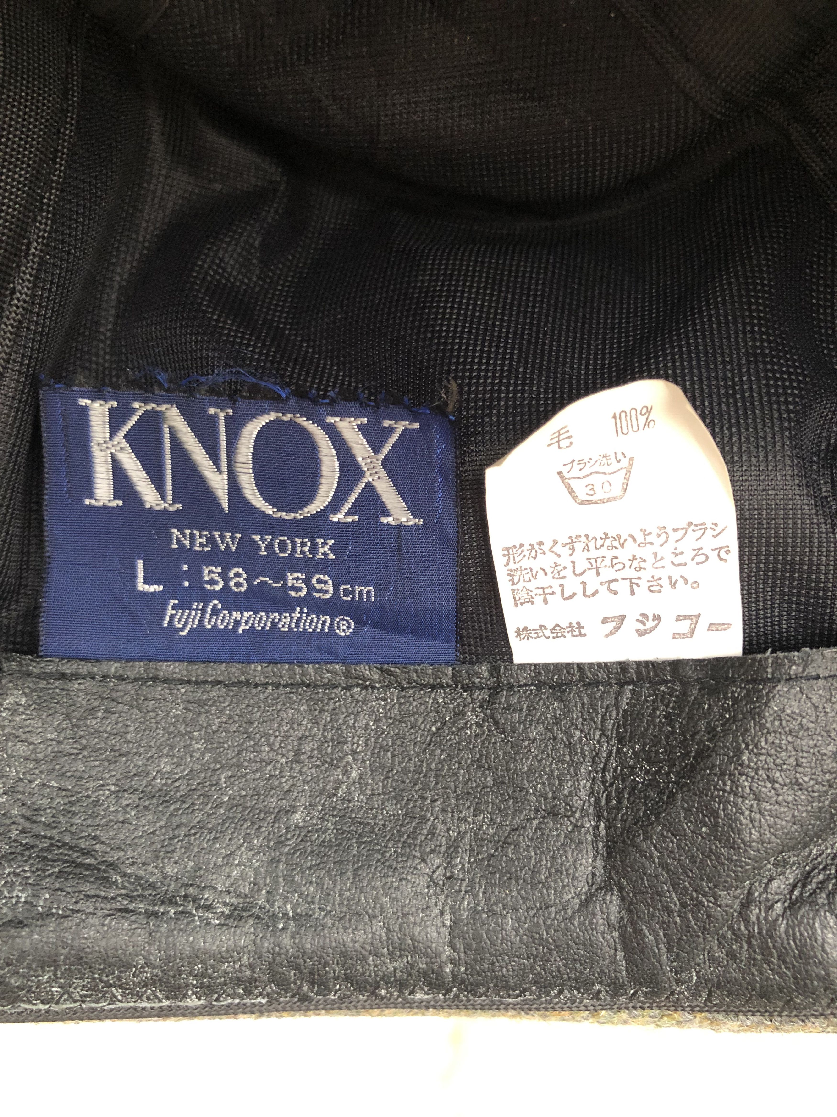 Designer Vintage Knox New York Wool Houndstooth Fedora Hat (Size L) Size ONE SIZE - 9 Thumbnail