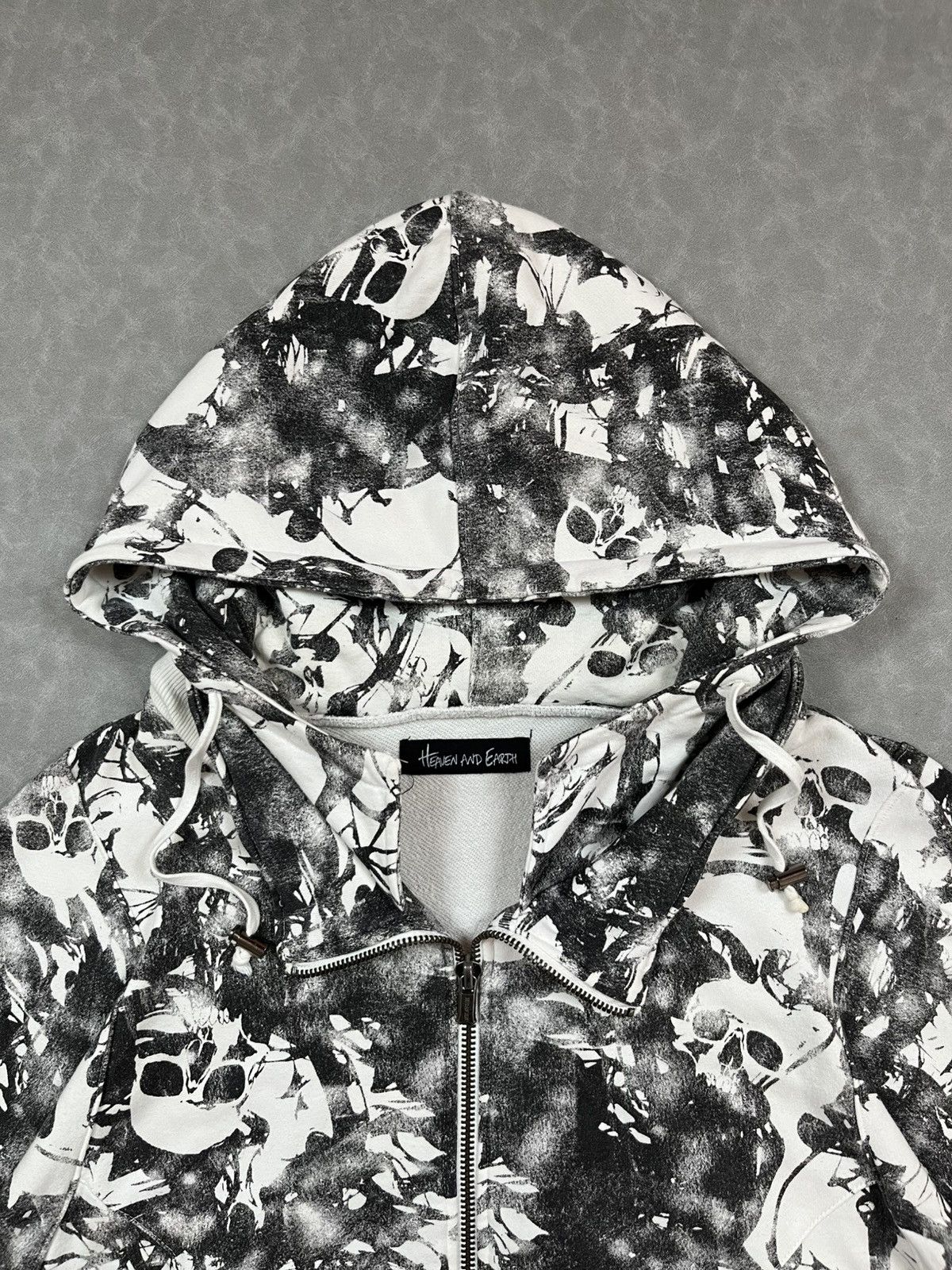 Japanese Brand Heaven and earth skull zip hoodie Size US M / EU 48-50 / 2 - 7 Thumbnail