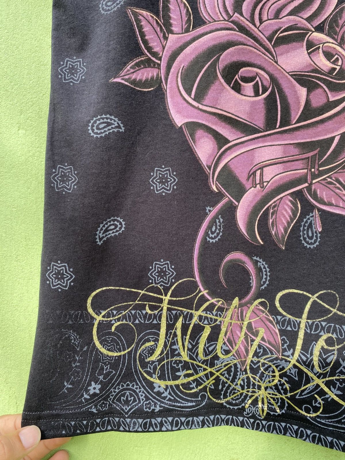 Christian Audigier Christian Audigier Tattoo Rose Scissor Design Front & Back Size L / US 10 / IT 46 - 12 Thumbnail