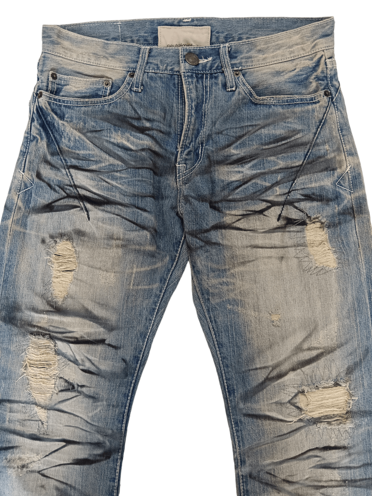 If Six Was Nine × Japanese Brand Neutral Infinity Clawmark Seditionaries Distressed Denim Size US 29 - 3 Thumbnail
