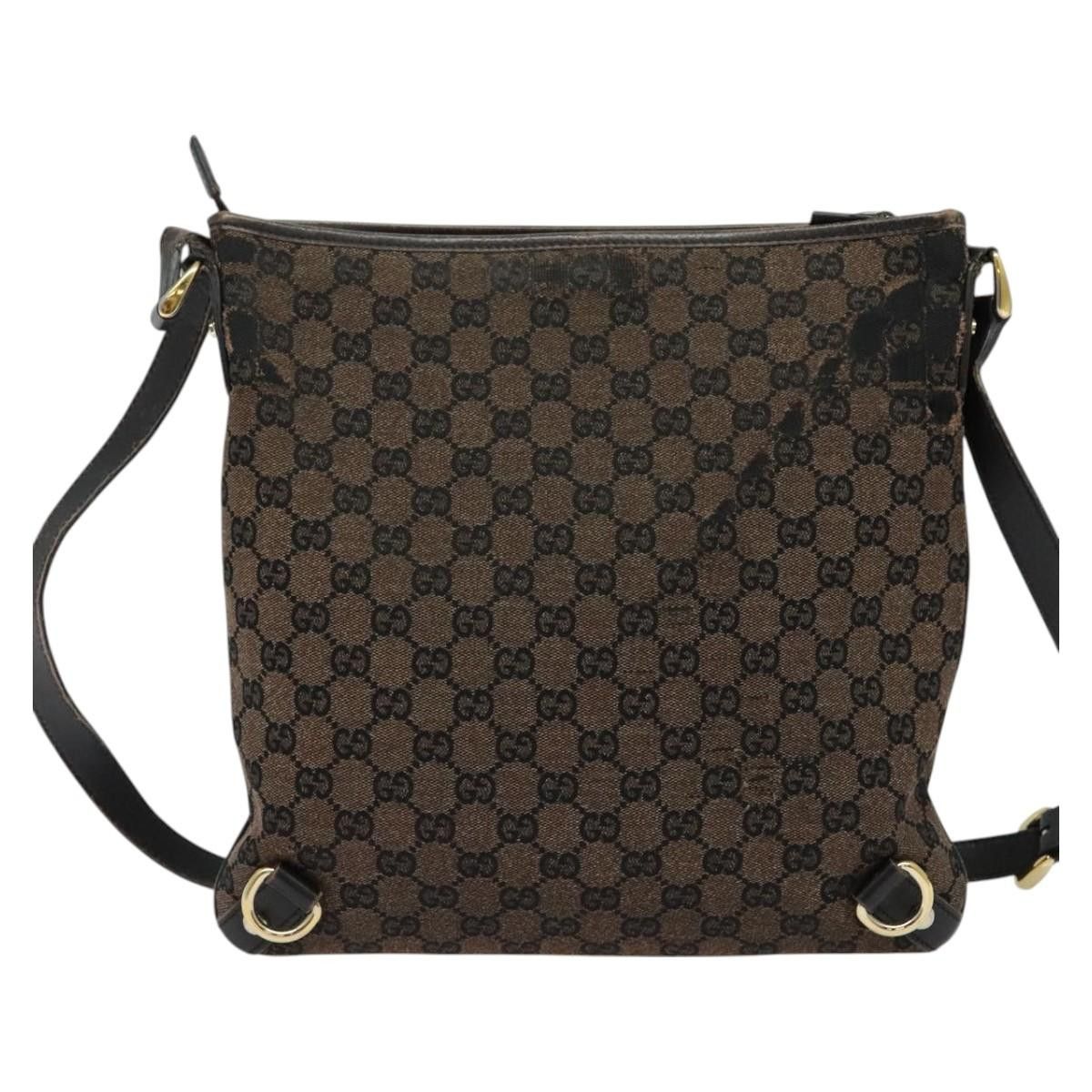 Gucci GUCCI GG Canvas Abbey Shoulder Bag Outlet Brown Gold Size ONE SIZE - 3 Thumbnail
