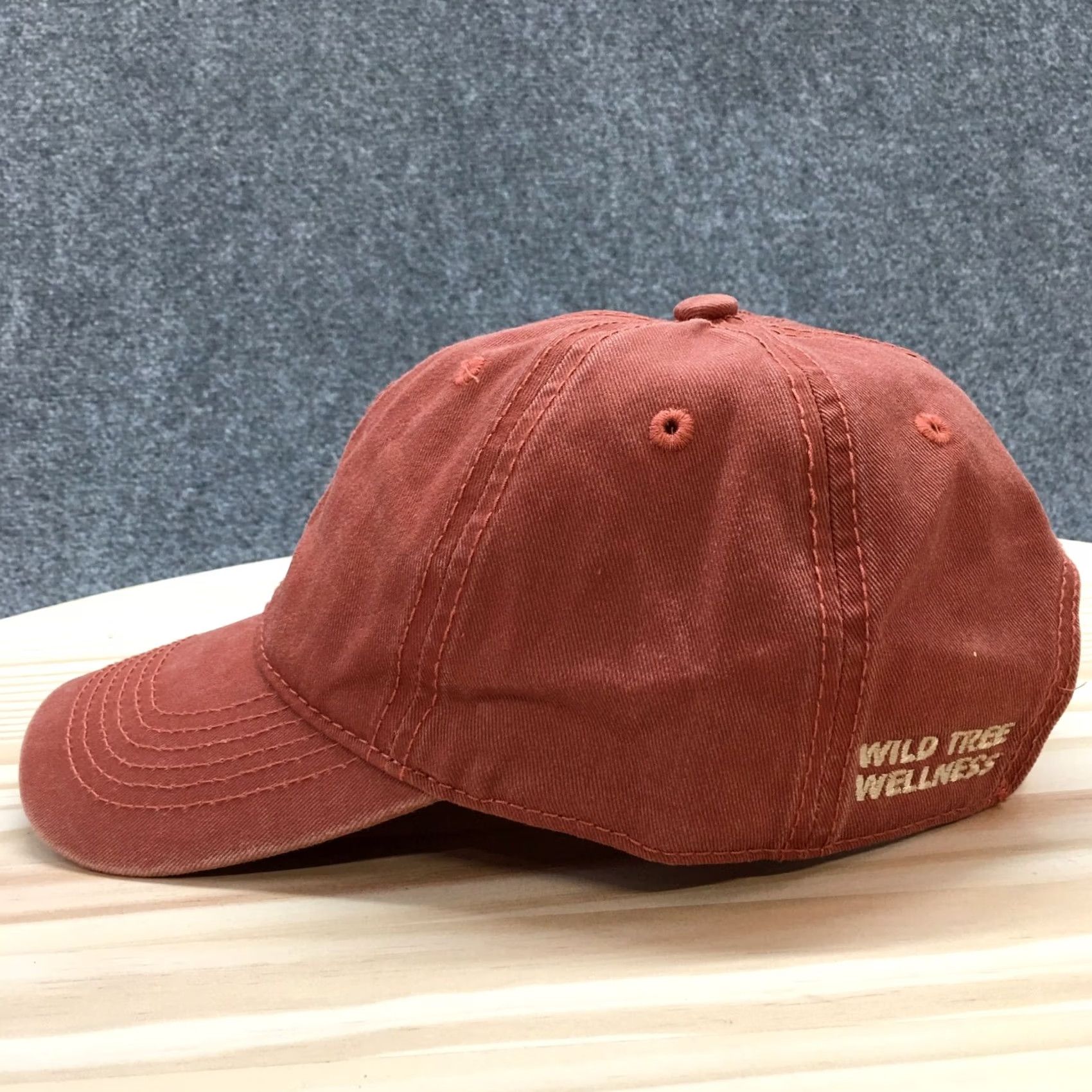 Vintage Wild Tree Wellness Baseball Hat Mens Brown OS Curved Brim Embroidered Logo Size ONE SIZE - 6 Thumbnail