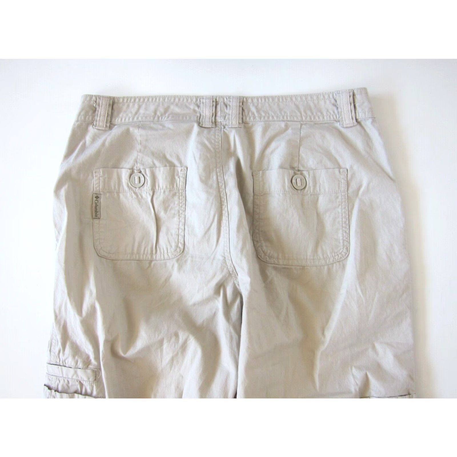 Vintage Columbia Women Pants Cargo Chino Pocket 100% Cotton Brown Beige 6 Size 28" / US 6 / IT 42 - 5 Thumbnail
