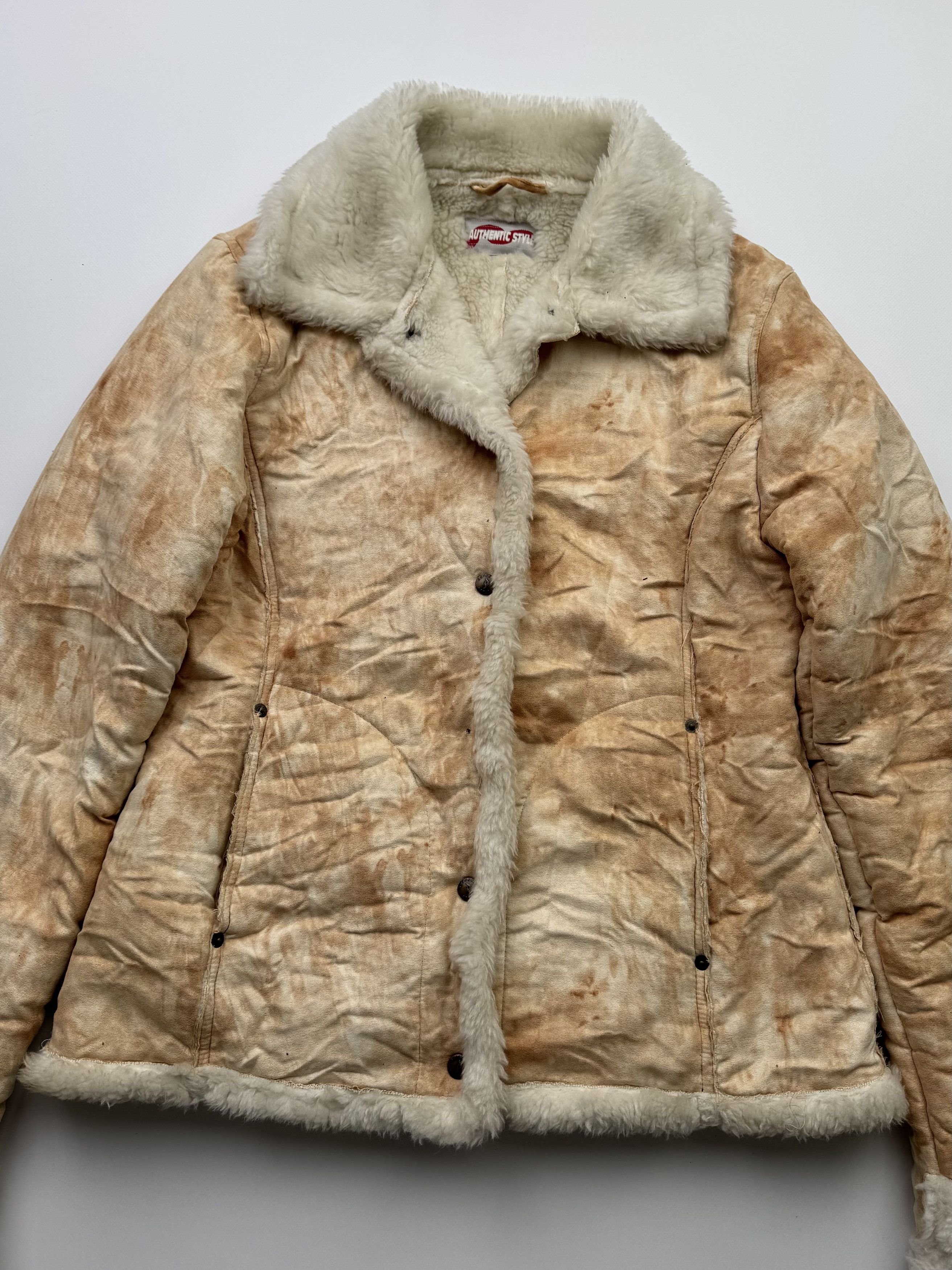 Vintage Vintage Faux Sheepskin Cropped Jacket B505(V230)E2 Size L / US 10 / IT 46 - 4 Thumbnail