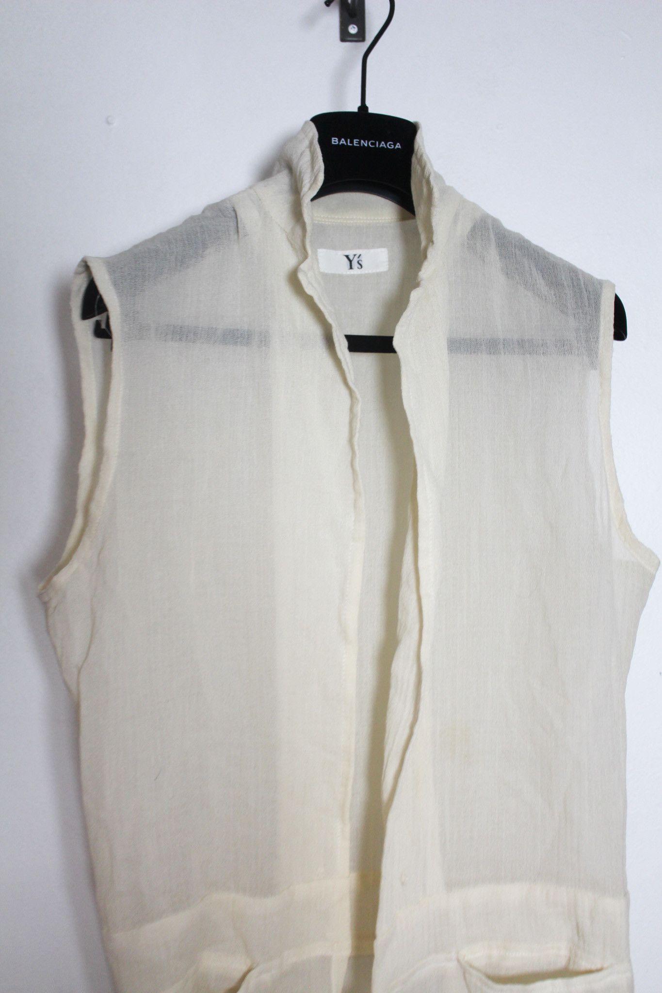 Yohji Yamamoto Y's translucent wool strapped sleeveless dress Size M / US 6-8 / IT 42-44 - 3 Thumbnail