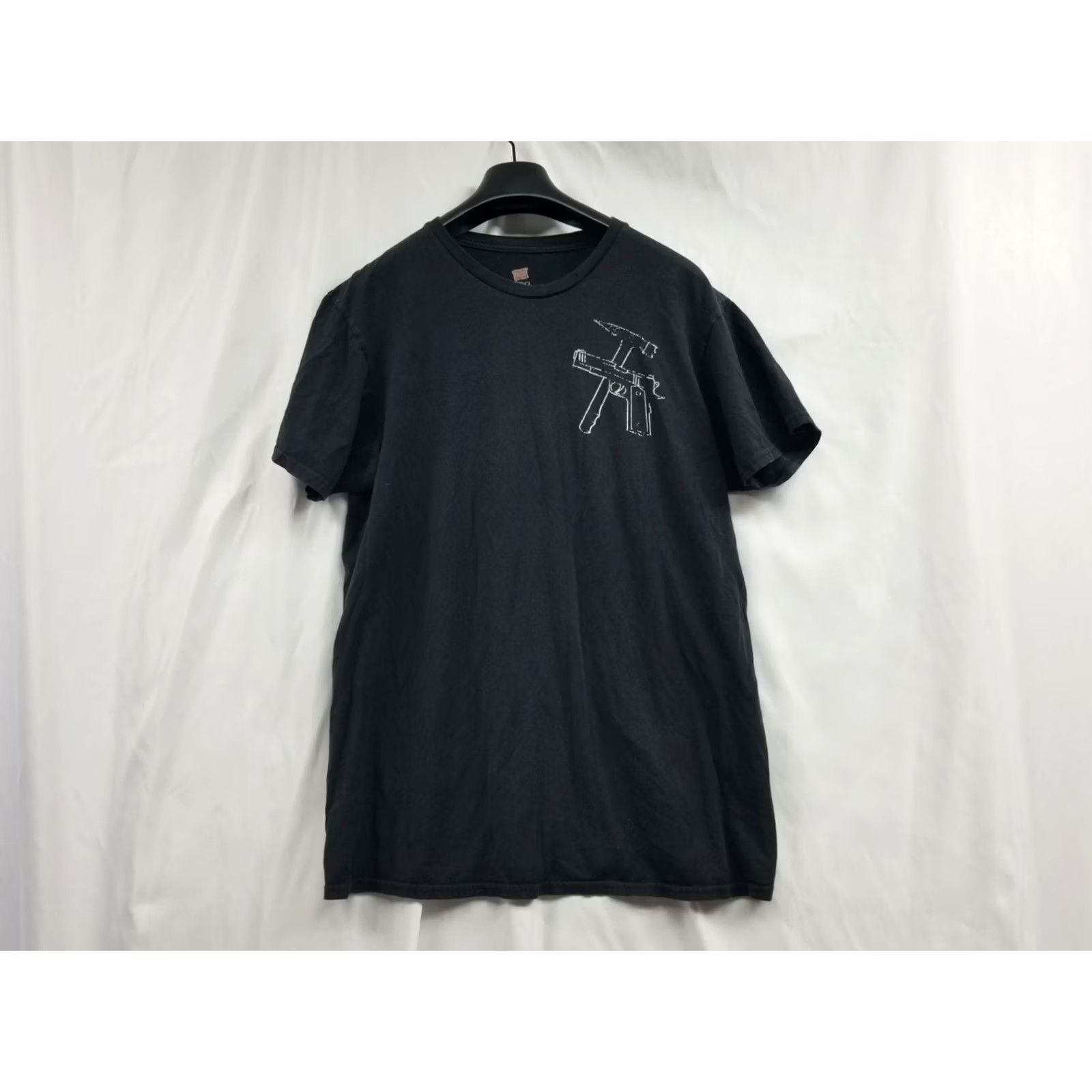 Hanes Hanes Gun T-Shirt Mens L Black The BS stops when the hammer drop Ammo Right Funny Cotton Size US L / EU 52-54 / 3 - 2 Thumbnail