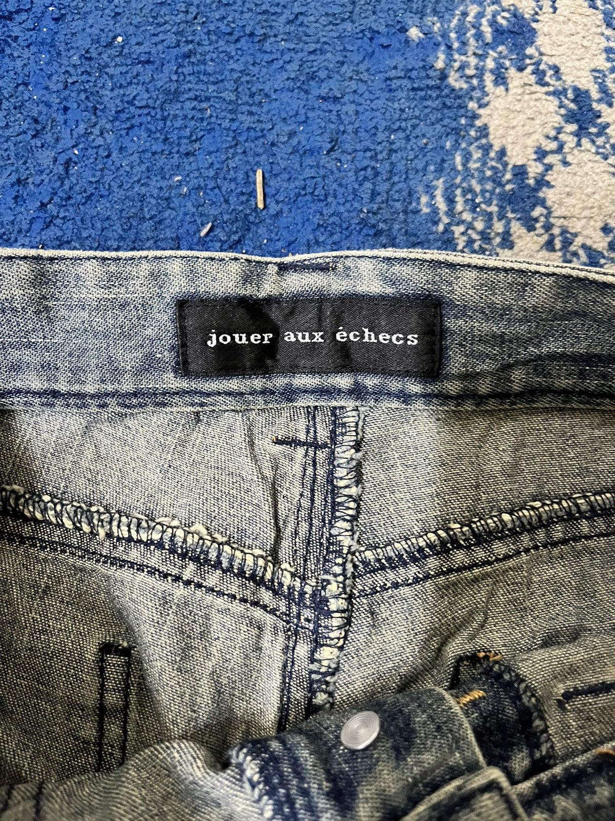 Japanese Brand Vintage Jouer Aux Éches Mudwash Flare Bush Pants Size 29" - 9 Thumbnail