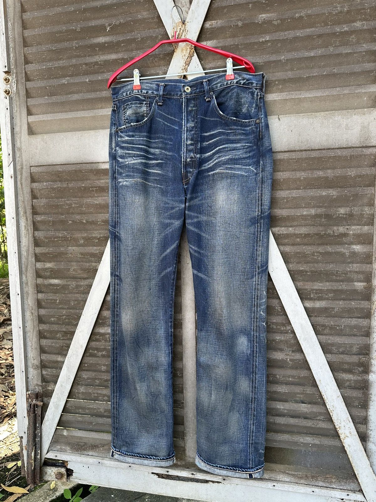 Levi's Vintage Clothing 👹Vintage Levis 501 Big E Washed Baggy Jeans Size US 34 / EU 50 - 6 Thumbnail