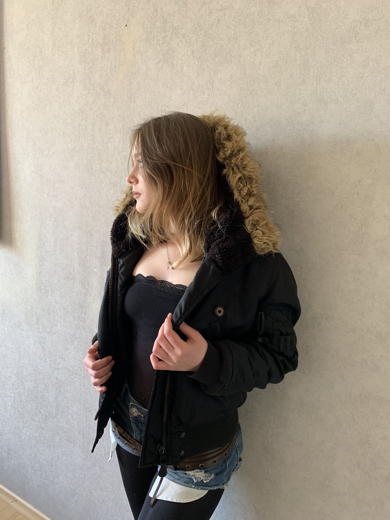 Schott Rare SCHOTT N2-B Zip Fur Alaska Bomber Jacket Avant-garde Size XS / US 0-2 / IT 36-38 - 5 Thumbnail