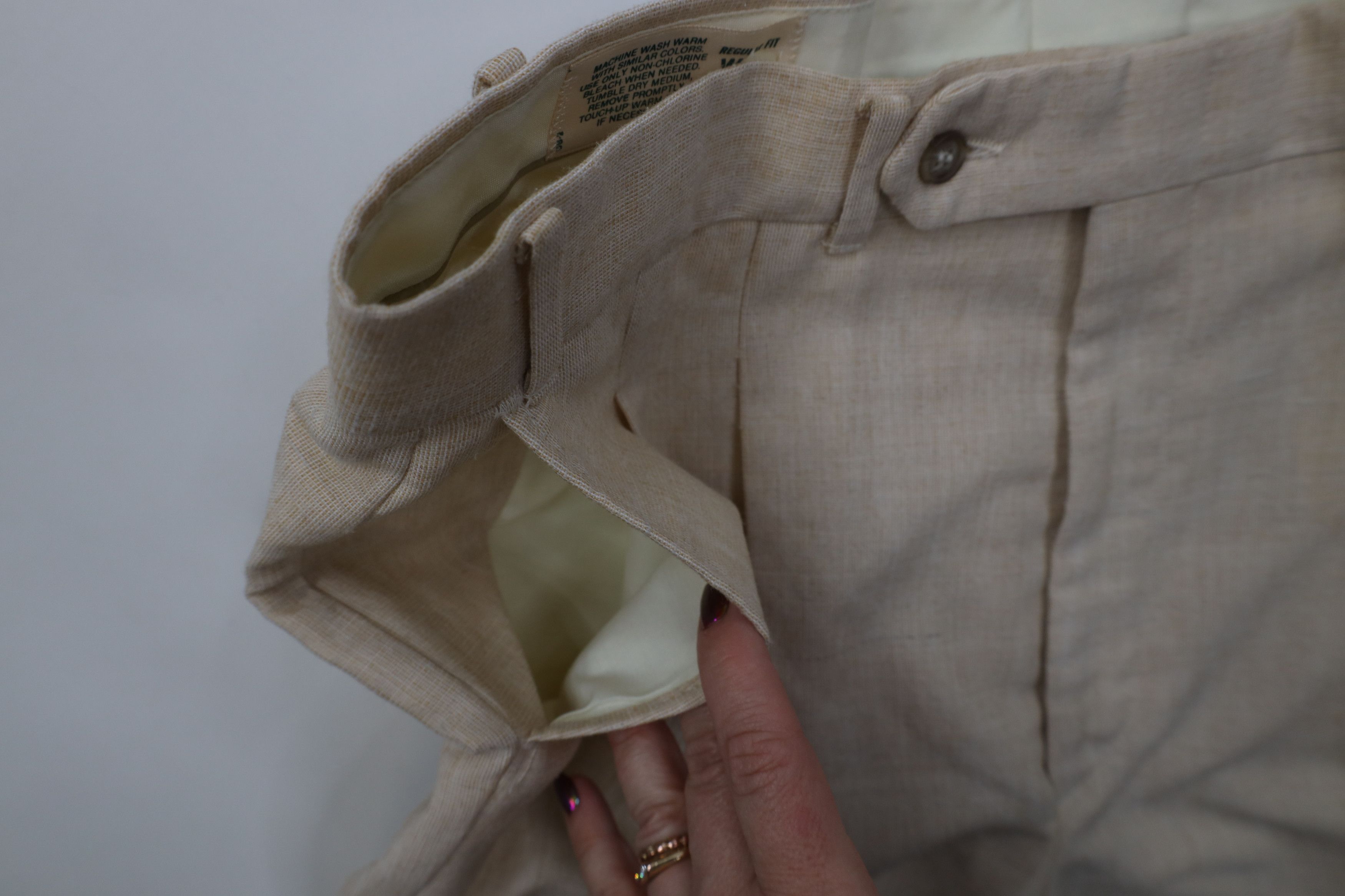 Vintage Vintage 70s Streetwear Knit Flared Wide Leg Chino Pants USA Size US 34 / EU 50 - 7 Thumbnail