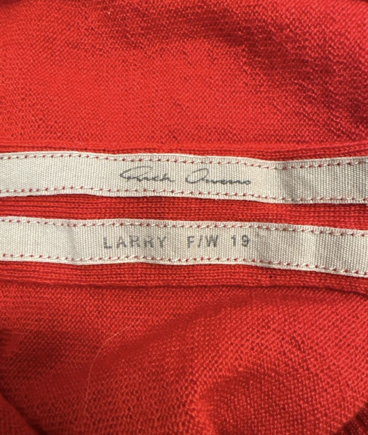 Rick Owens Rick Owens FW19 Larry Cardinal Red Virgin Wool Knit Sweater Size US M / EU 48-50 / 2 - 4 Thumbnail