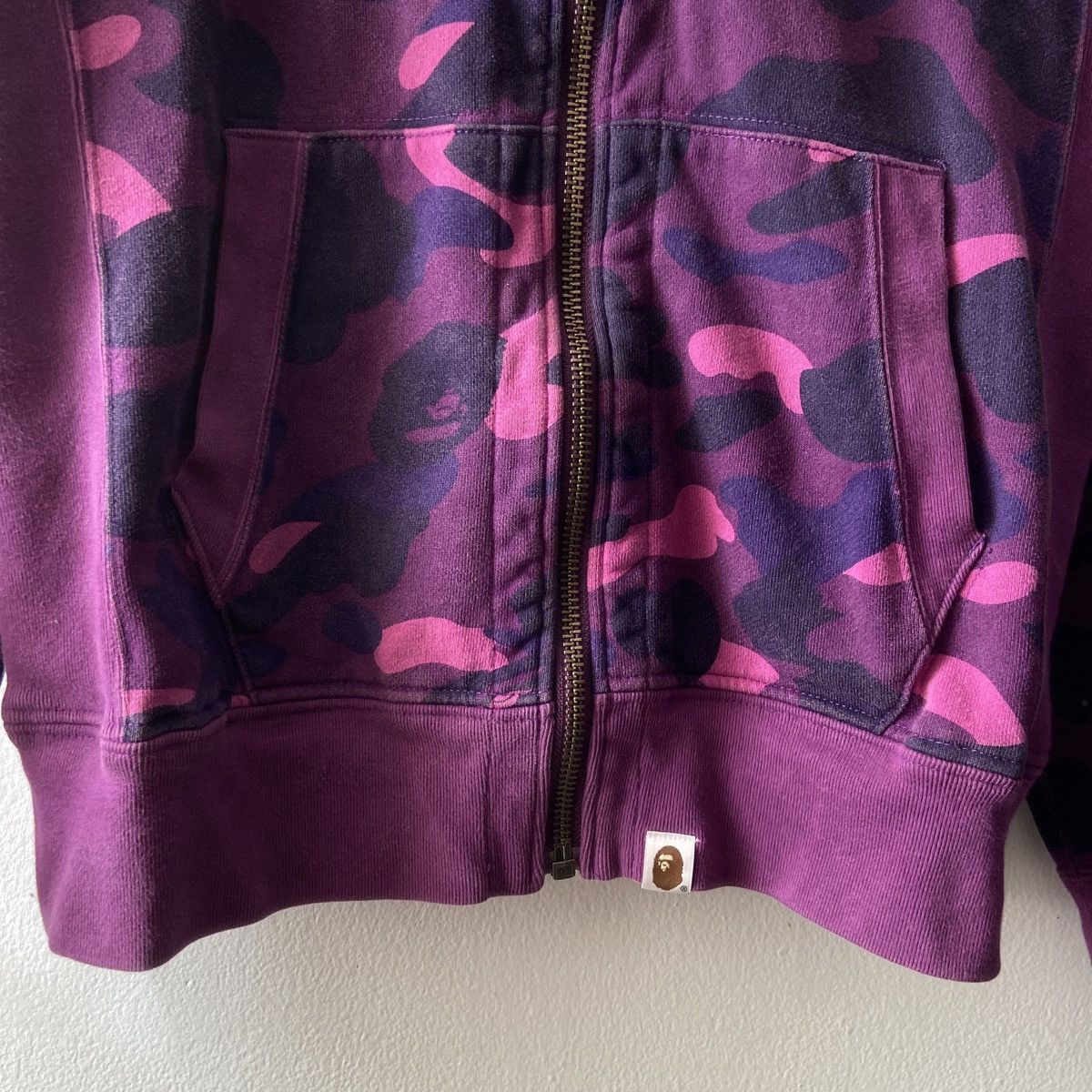 Bape Bape purple Camo spell out zip up hoodie Size US S / EU 44-46 / 1 - 3 Thumbnail