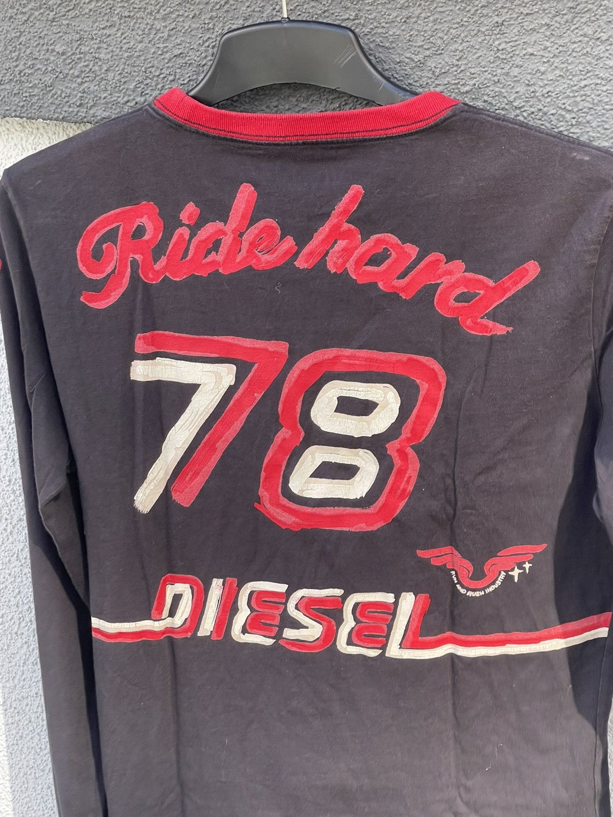 Diesel Y2K Diesel Ride Hard painted Longsleeve tee vintage Size US S / EU 44-46 / 1 - 17 Thumbnail