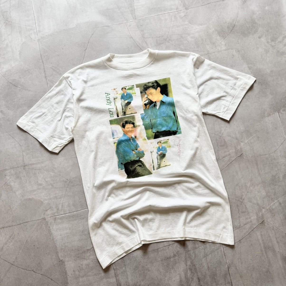 Band Tees 80-90s Andy Lau Sign Big Logo Vintage T-Shirt Tee Y2K Size US L / EU 52-54 / 3 - 1 Thumbnail