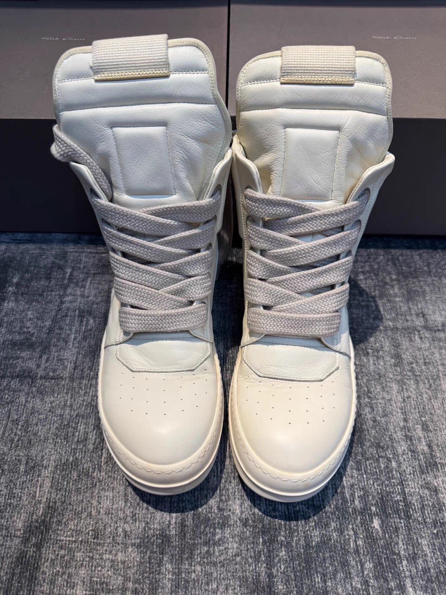 Rick Owens Rick Owens Mainline White Reverse Triangle with Thick Laces Size US 9 / EU 42 - 6 Thumbnail