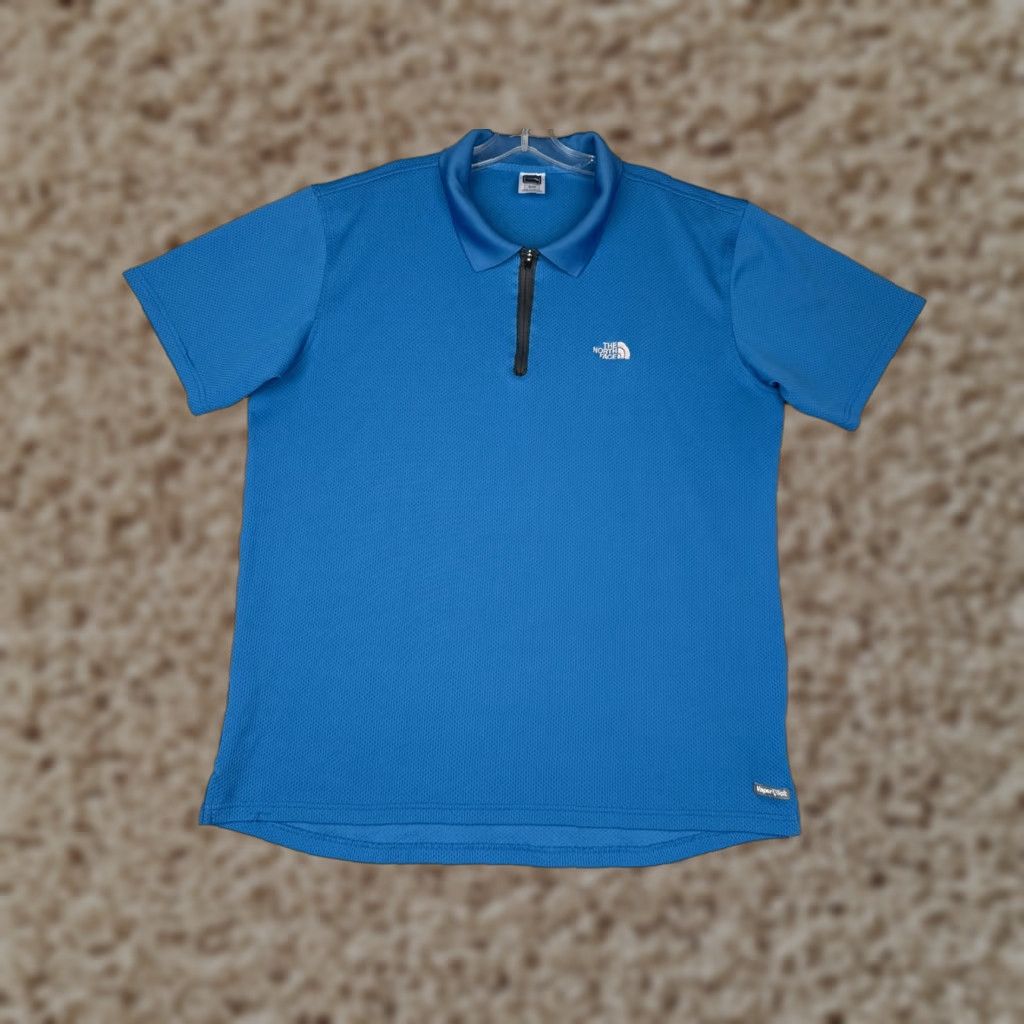The North Face The North Face Polo Shirt Men XL Blue 100% Poly Polyester Vaporwick Breathable All Seasons Polo Shirt Logo Embroidered Zip Vaporwick Regular Fit Size US XL / EU 56 / 4 - 1 Thumbnail