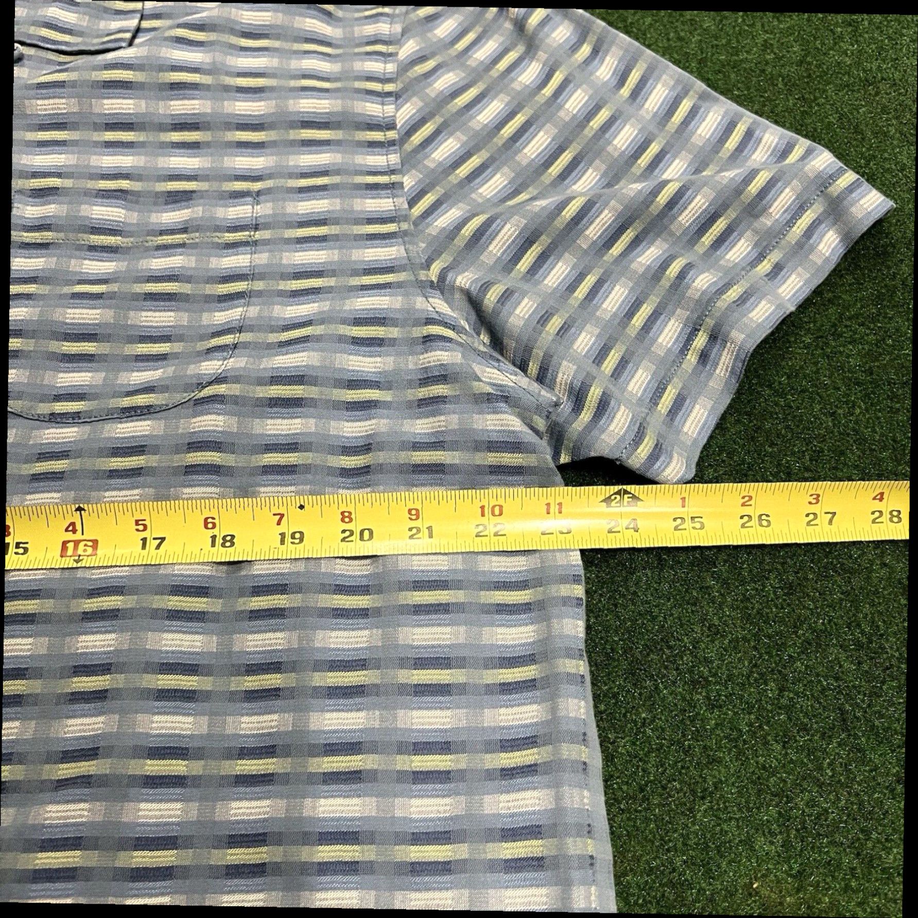Tommy Bahama Tommy Bahama Hawaiian Shirt Mens XL 100% Silk Stripe Short Sleeve Button Up Blue Size US XL / EU 56 / 4 - 5 Thumbnail