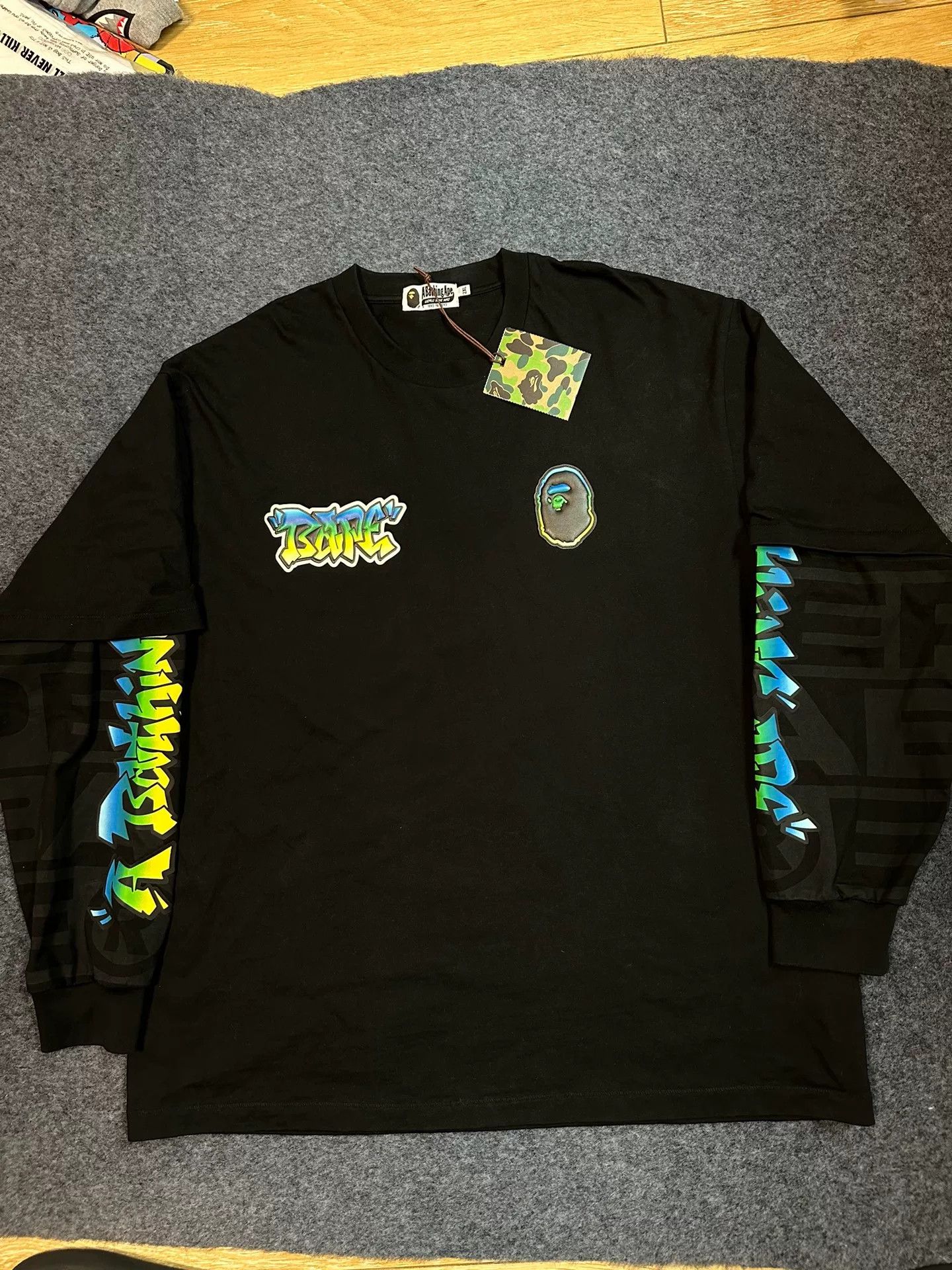 Bape Bape Ux Port Pattern Multi Shark Sweatshirt Size US XXL / EU 58 / 5 - 1 Thumbnail